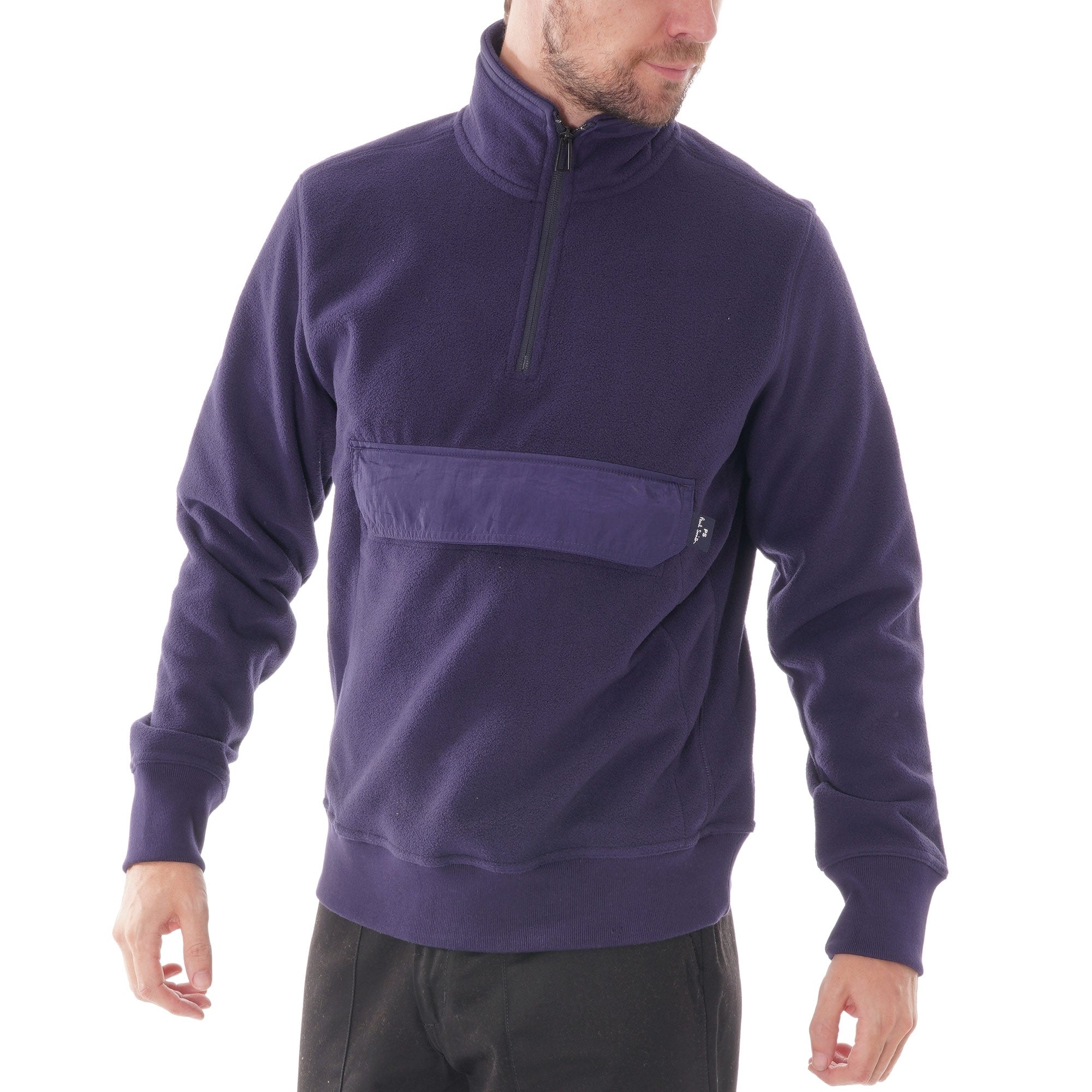 Paul Smith Half-Zip Funnel Neck Sweatshirt - Inky