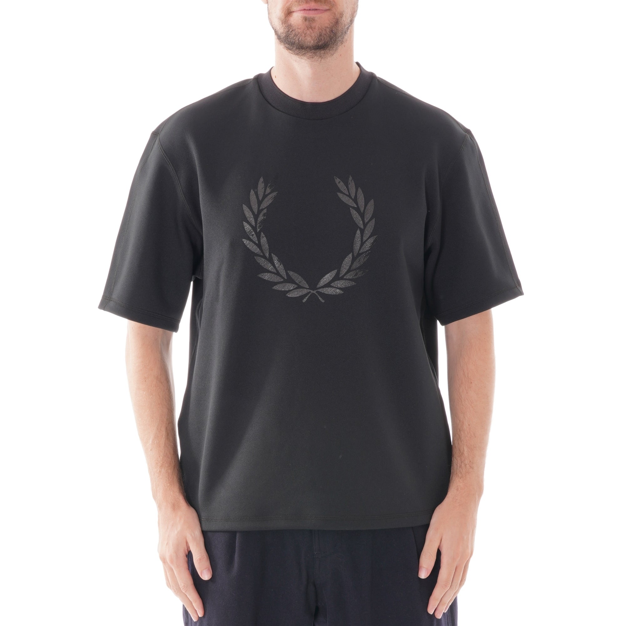 Fred Perry Made in Japan Printed T-Shirt - Black