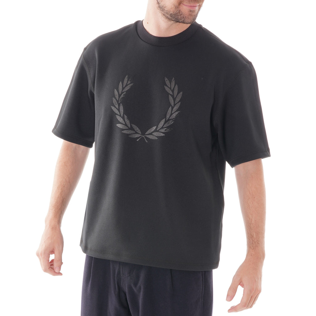 Fred Perry Made in Japan Printed T-Shirt - Black