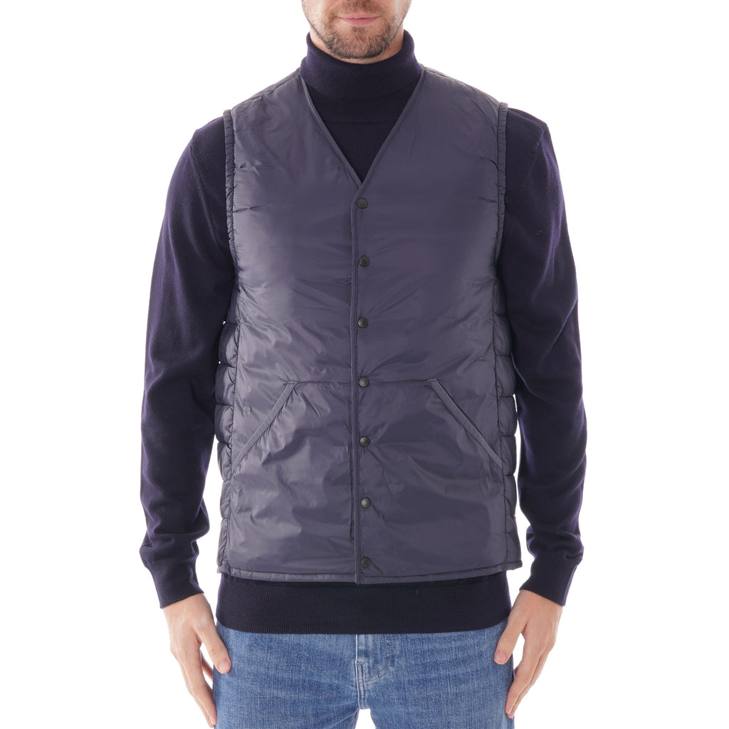 Barbour Collarless Baffle Gilet - Navy