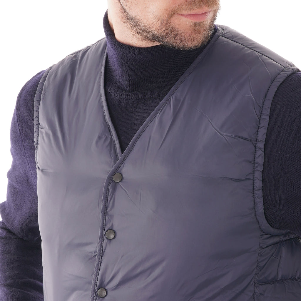 Barbour Collarless Baffle Gilet - Navy