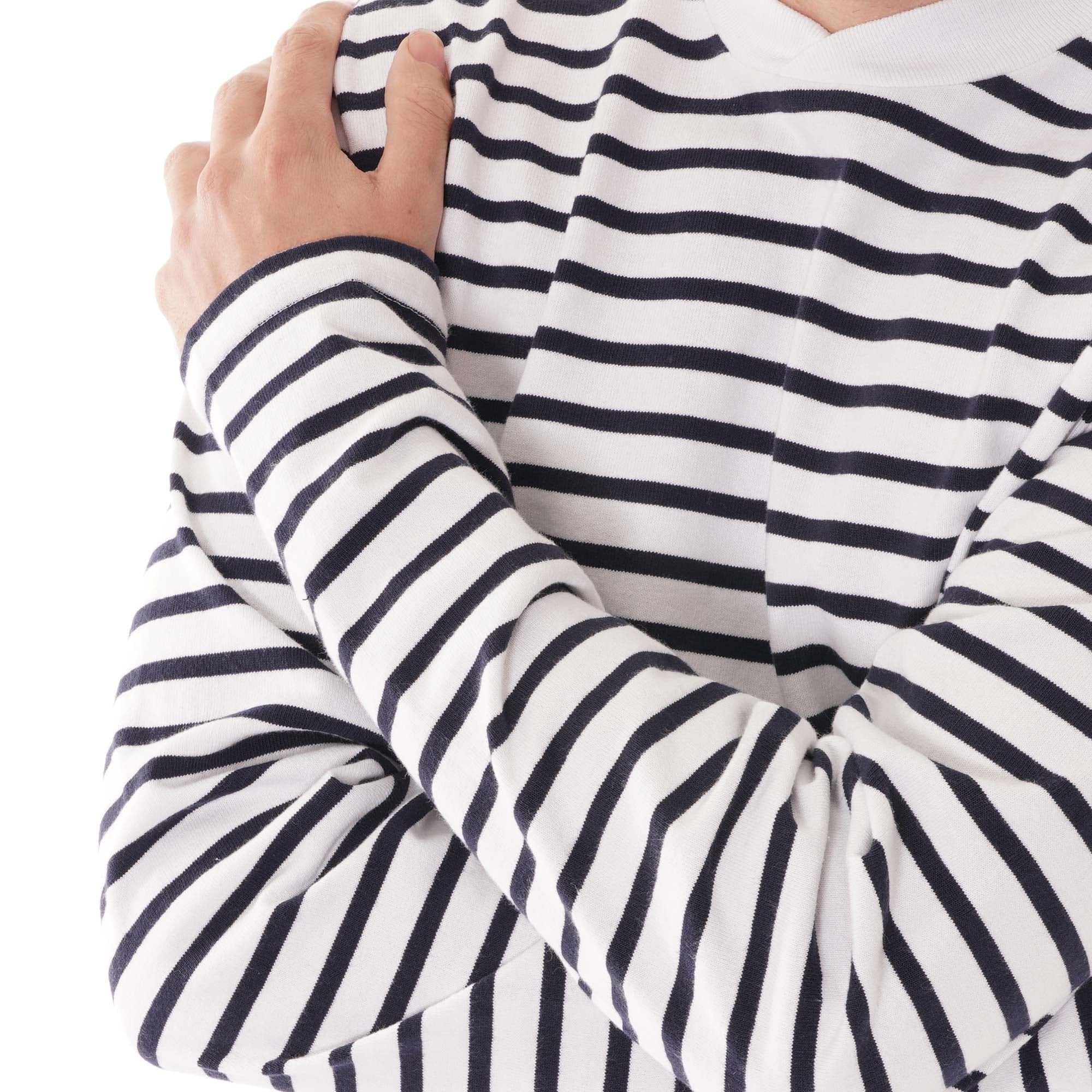 Barbour Lanercost Long Sleeve Tee - White/Navy
