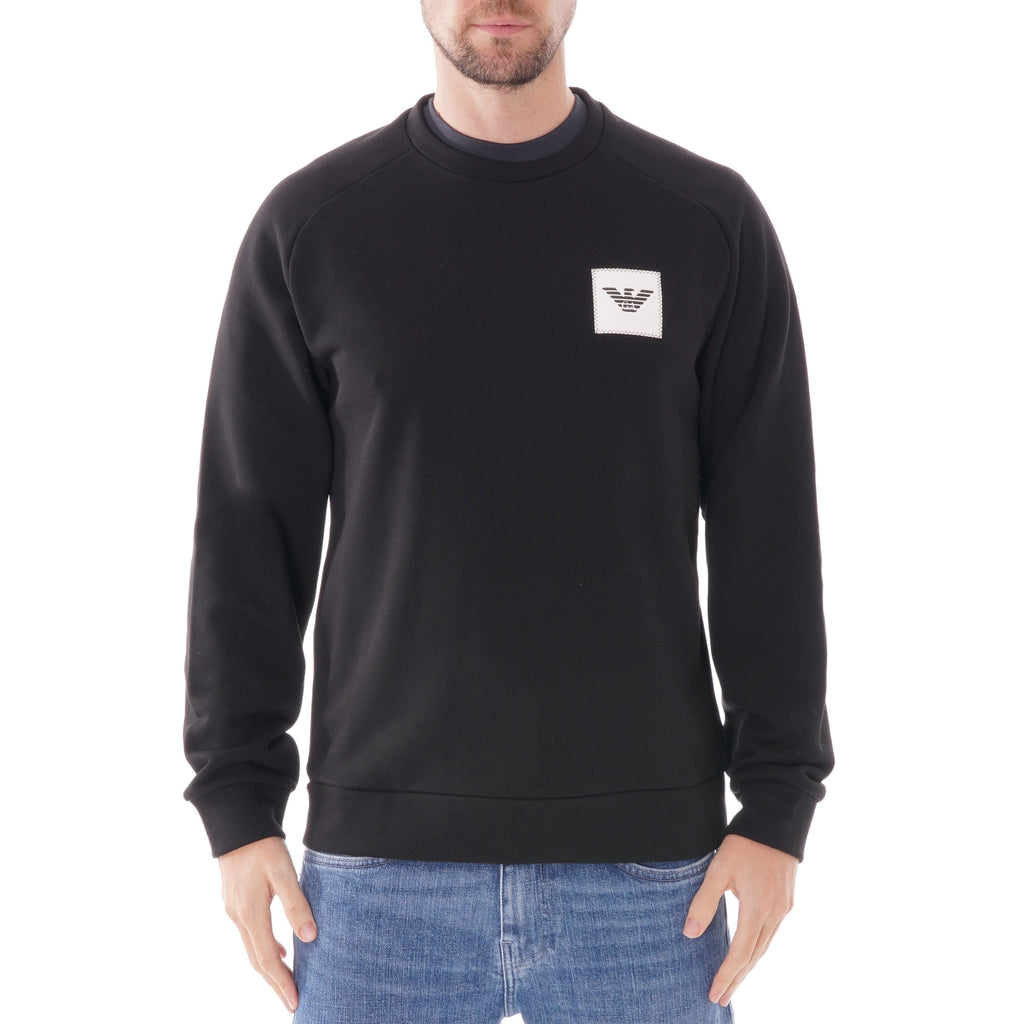 Emporio Armani Stitched Eagle Patch Sweatshirt - Nero