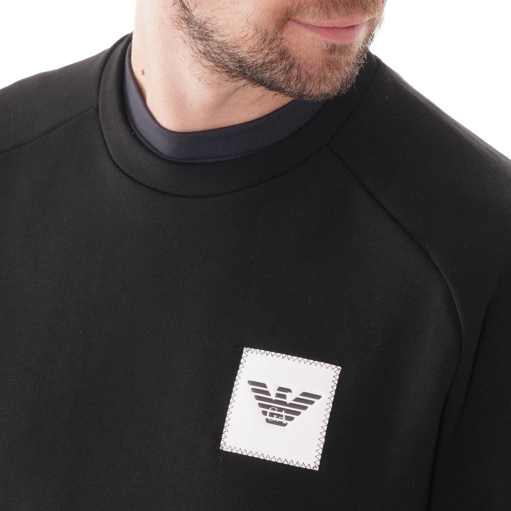 Emporio Armani Stitched Eagle Patch Sweatshirt - Nero