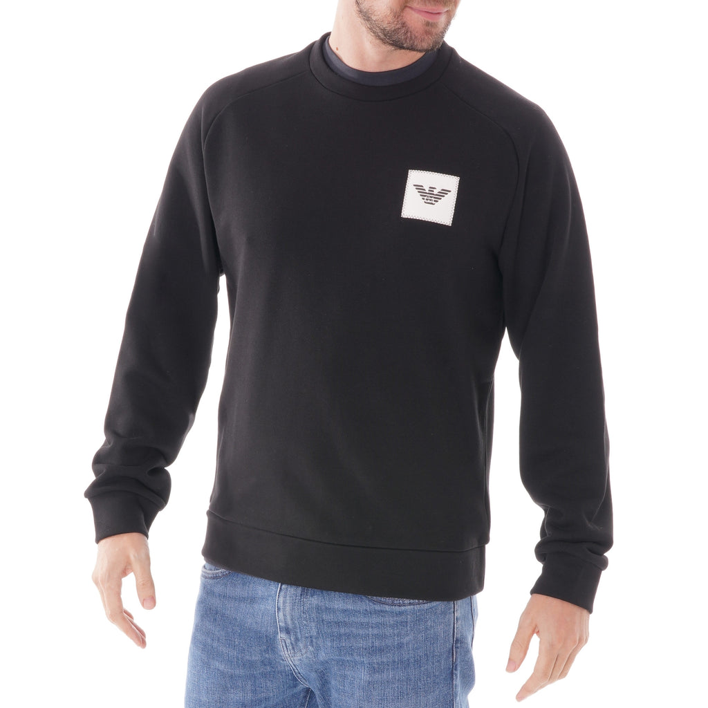 Emporio Armani Stitched Eagle Patch Sweatshirt - Nero