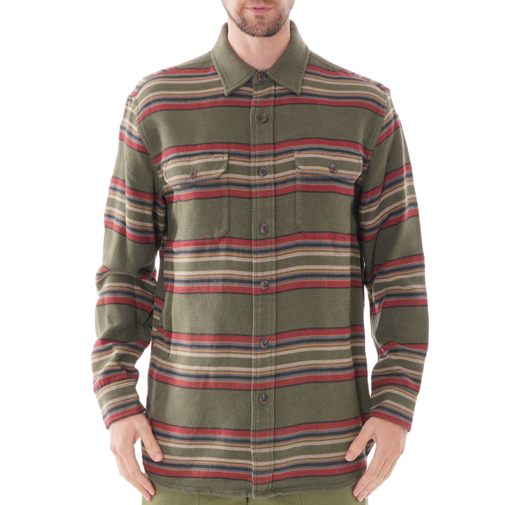 Pendleton Woolen Mills Blanket Stripe Flannel Shirt - Green