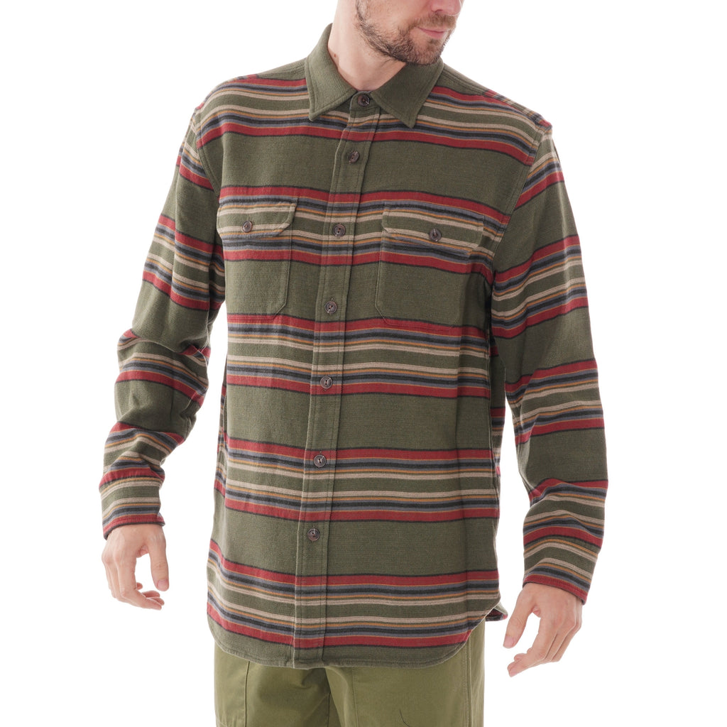 Pendleton Woolen Mills Blanket Stripe Flannel Shirt - Green