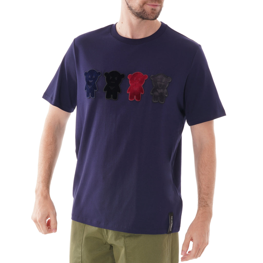 Emporio Armani Manga Bear T-Shirt - Blu