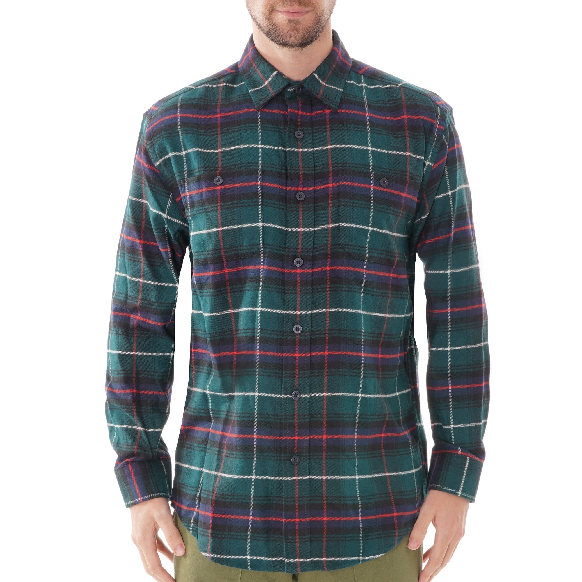 Pendleton Woolen Mills Burnside Flannel - Black and Grey Green