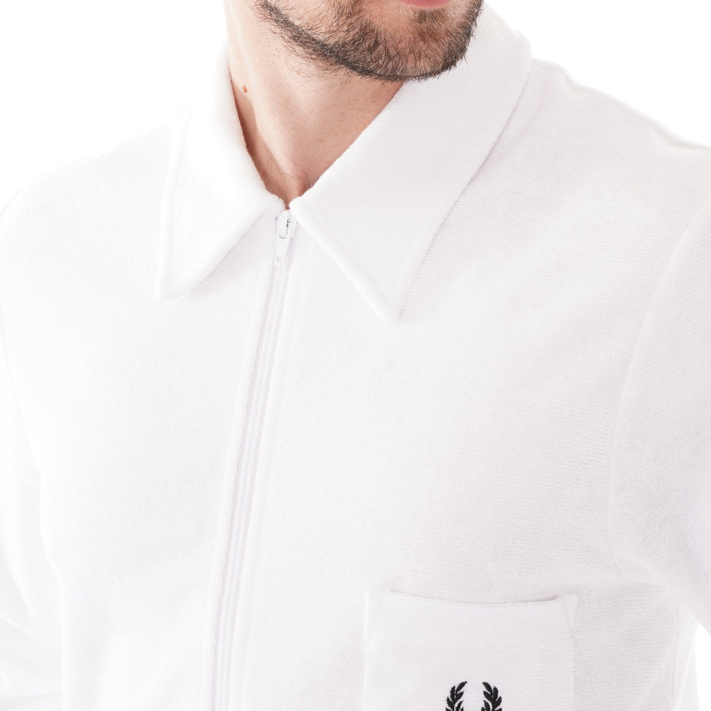 Fred Perry Reissues Archive Towelling Track Jacket - White