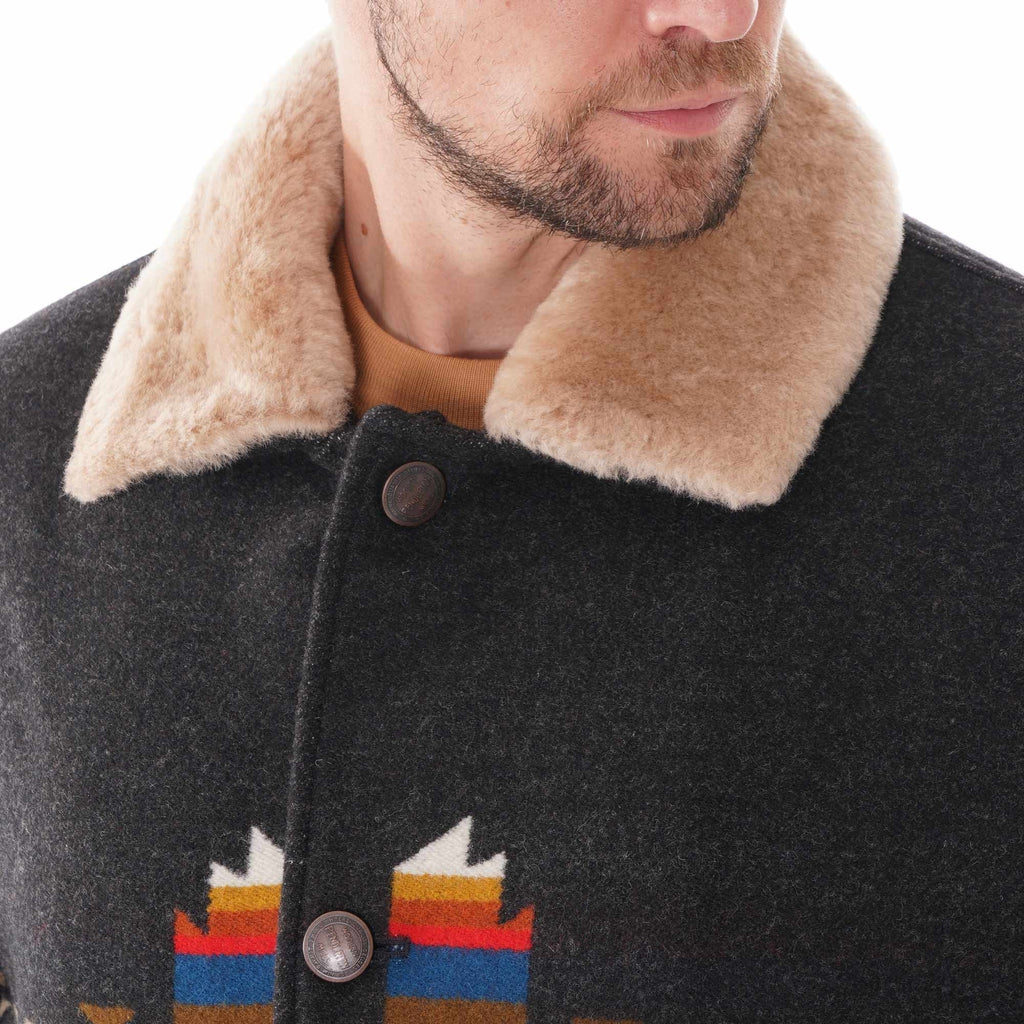 Pendleton Woolen Mills Brownsville Shearling Collar Coat - Pathfinder