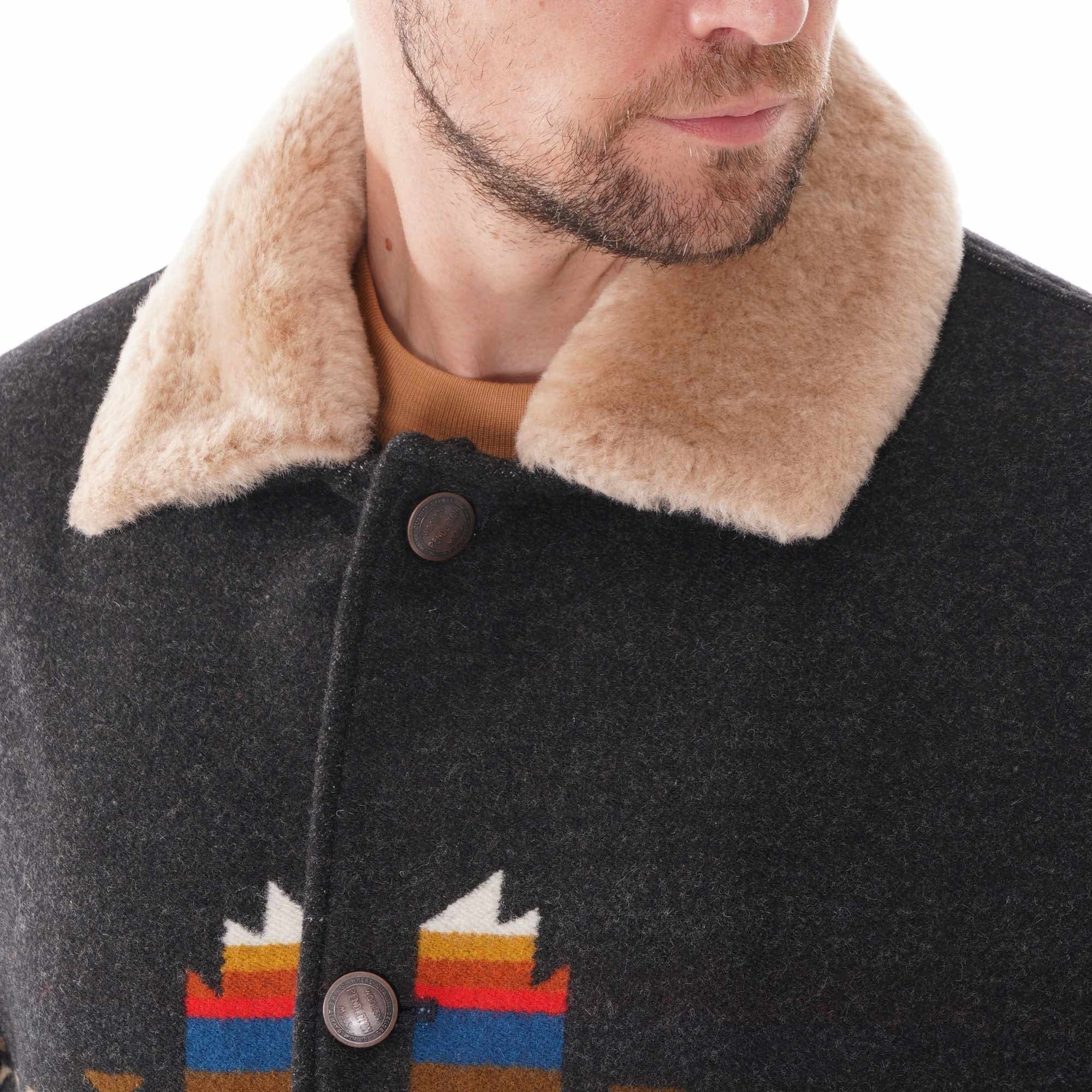 Pendleton Woolen Mills Brownsville Shearling Collar Coat - Pathfinder