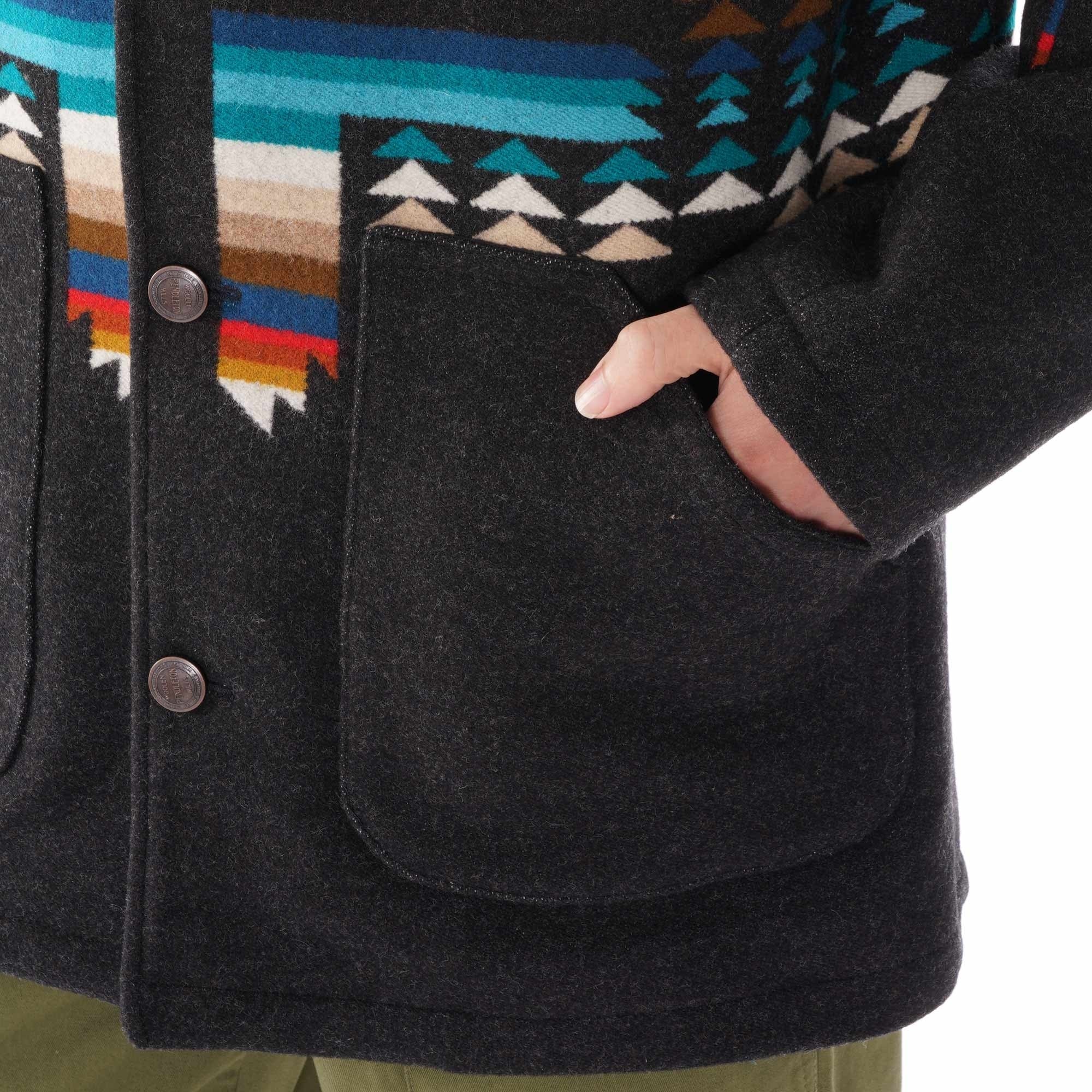 Pendleton Woolen Mills Brownsville Shearling Collar Coat - Pathfinder