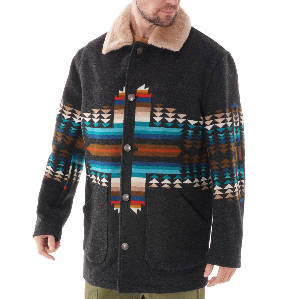 Pendleton Woolen Mills Brownsville Shearling Collar Coat - Pathfinder