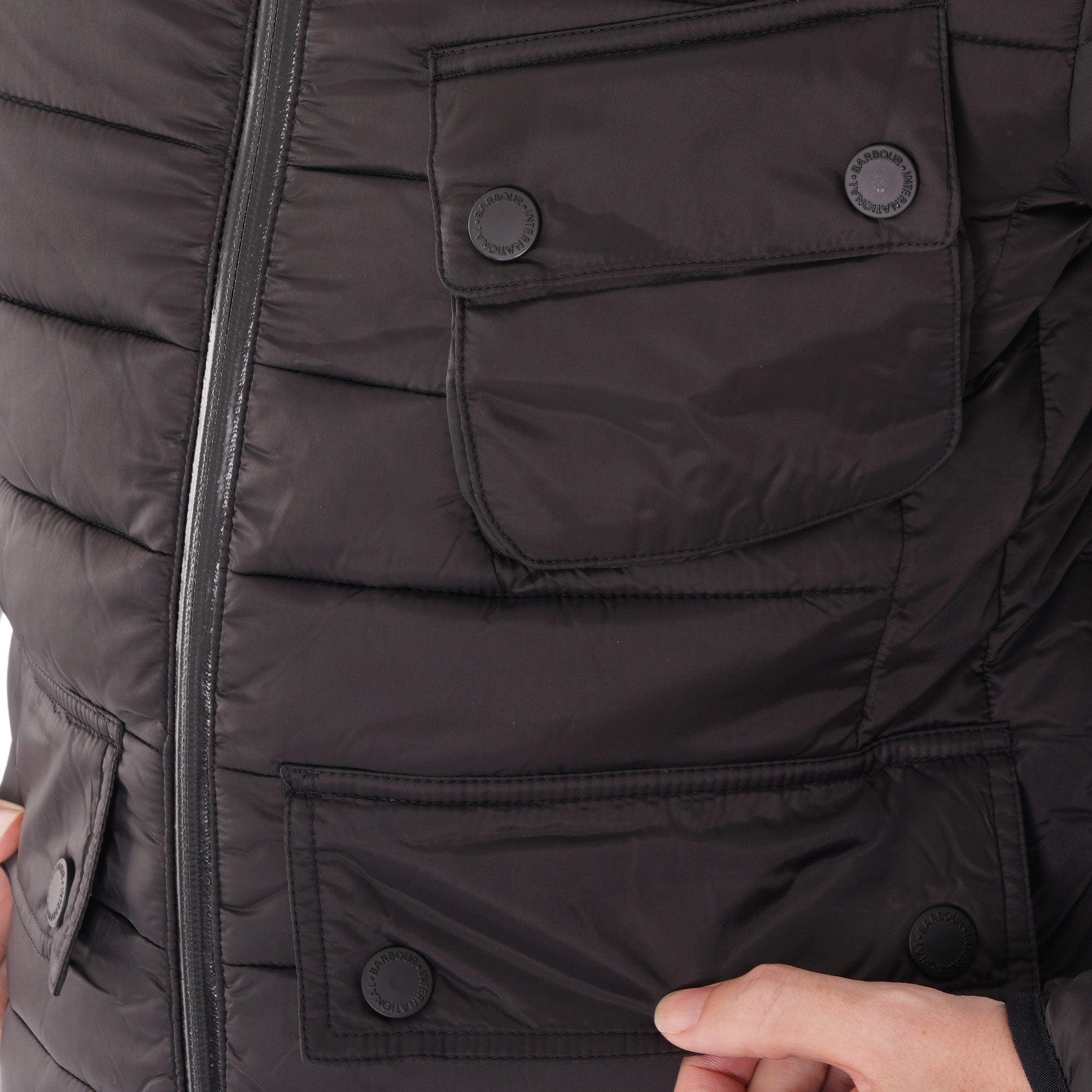 Barbour International Ouston Quilted Jacket - Black