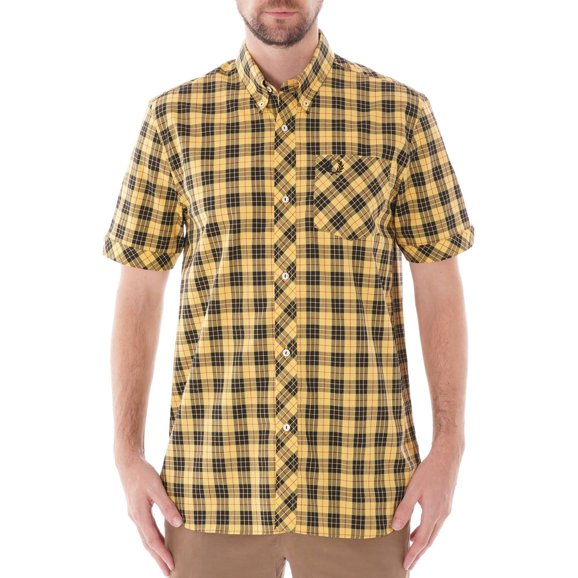Fred Perry Reissues Tartan Shirt - Gorse