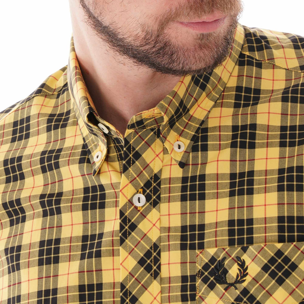 Fred Perry Reissues Tartan Shirt - Gorse