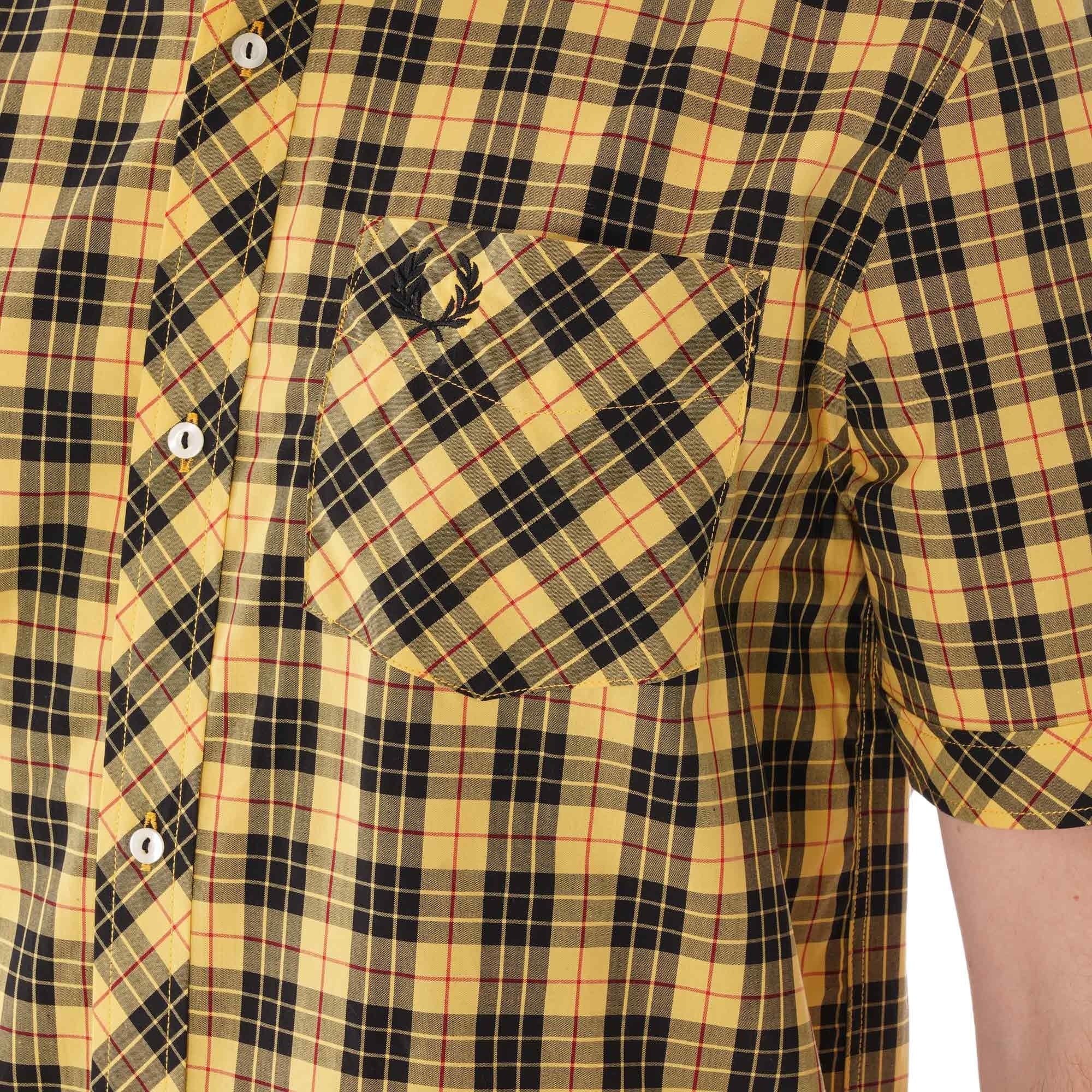 Fred Perry Reissues Tartan Shirt - Gorse