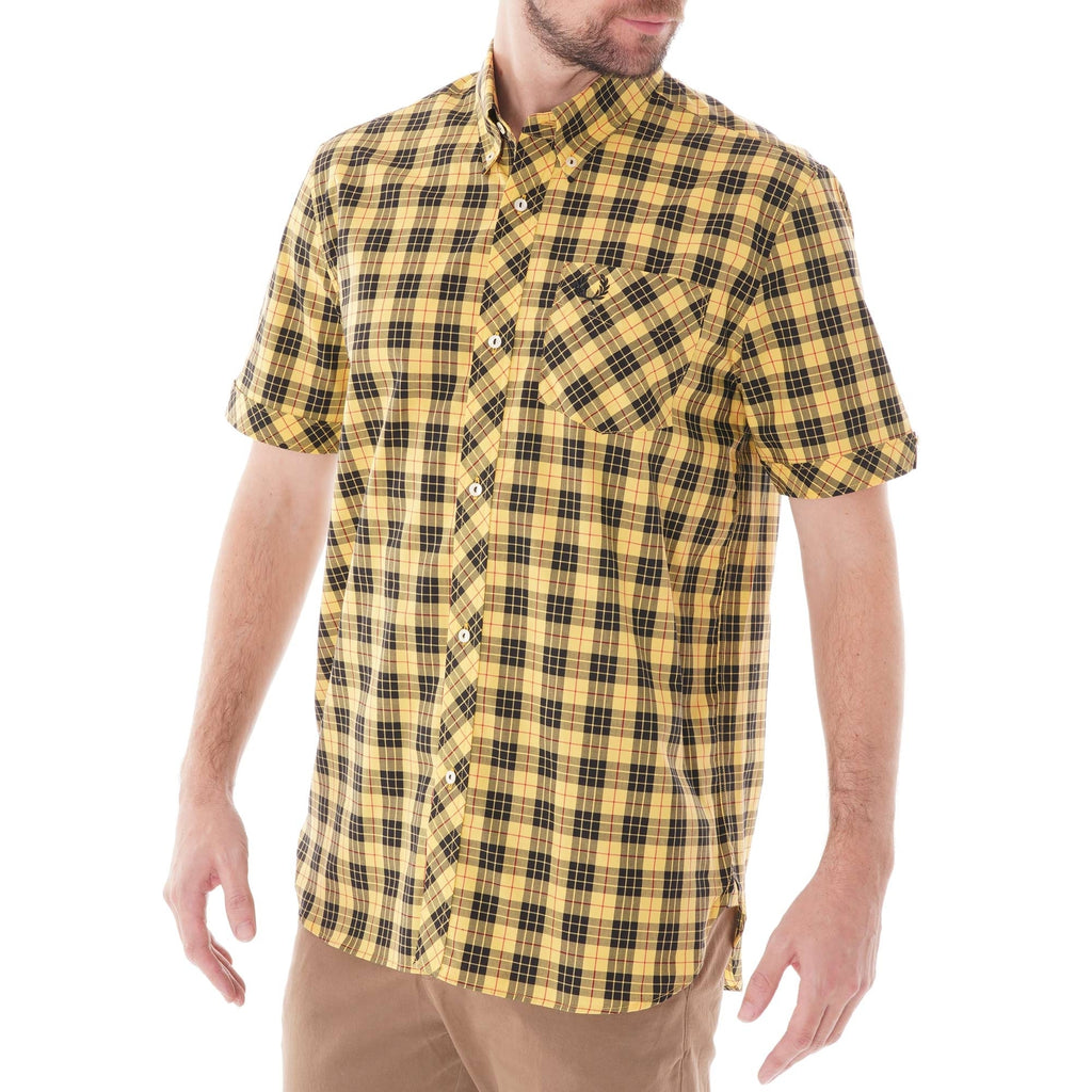 Fred Perry Reissues Tartan Shirt - Gorse
