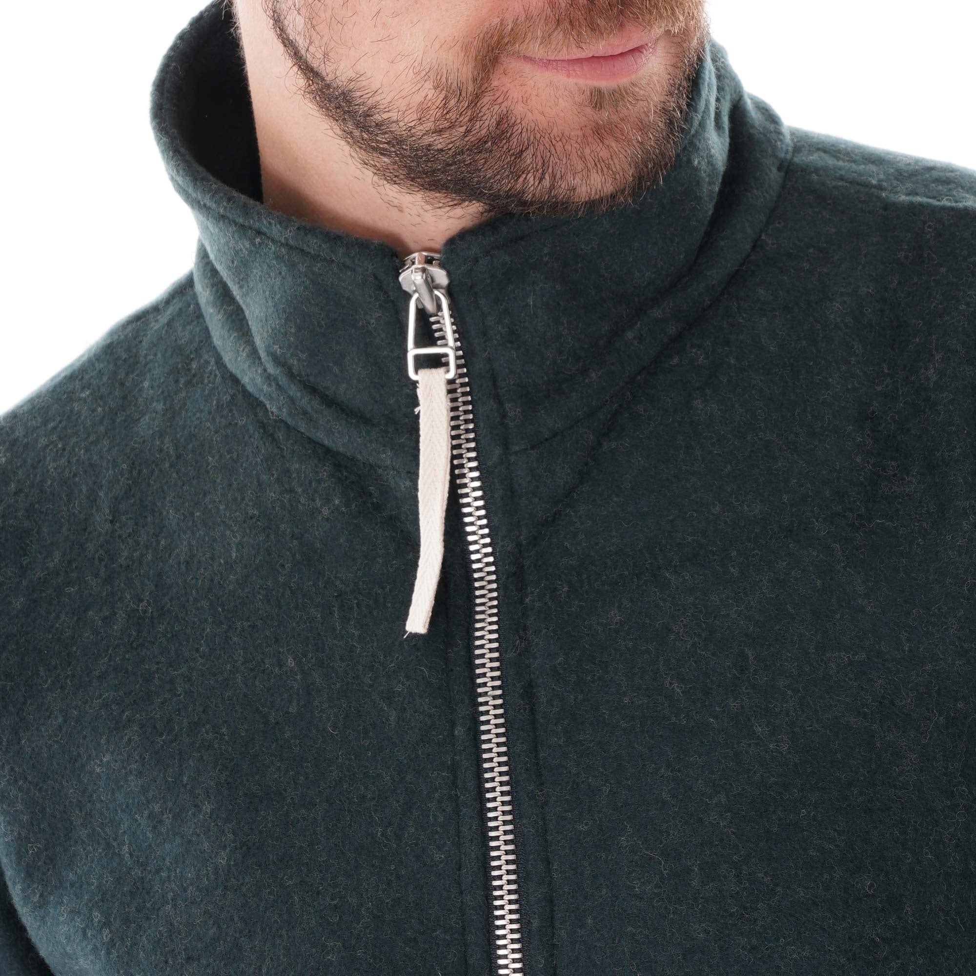 A.P.C. Feyo Fleece Half Zip - Forest Green