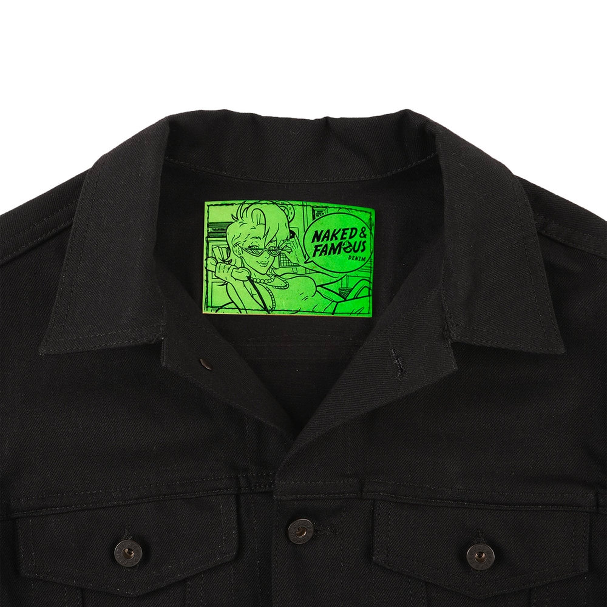 Naked and Famous Denim Ghostbusters Club Jacket - Black