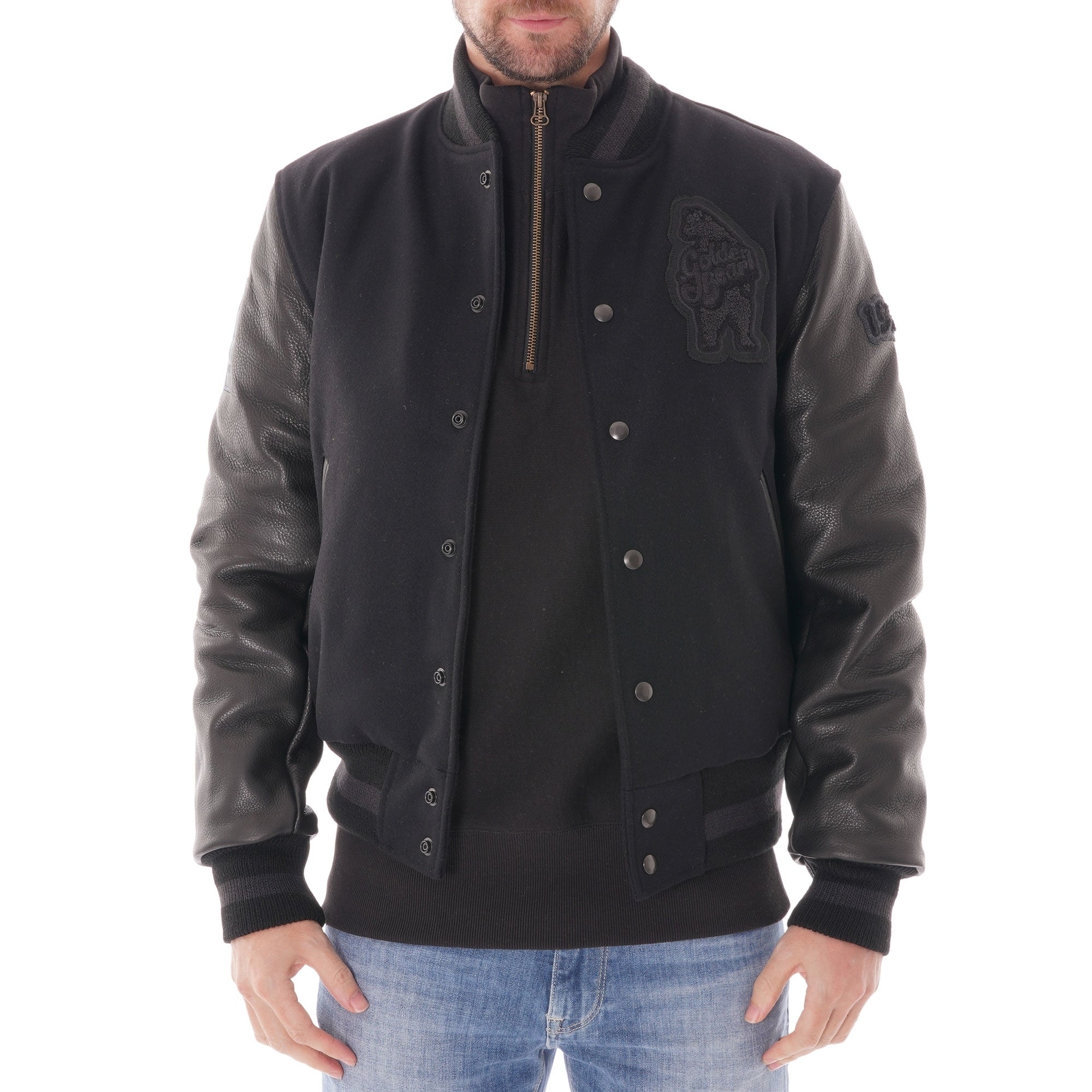 Golden Bear Varsity Jacket - Black