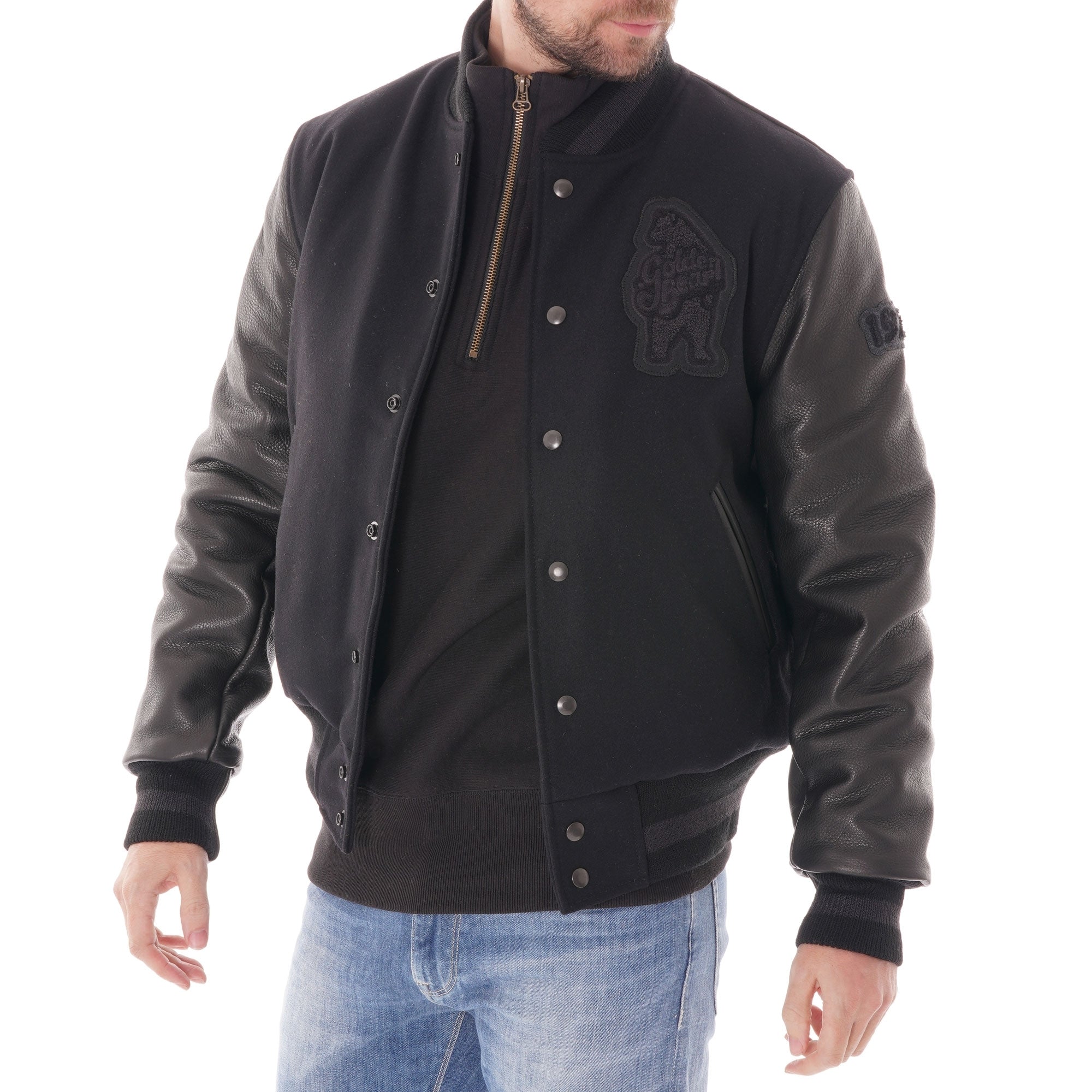 Golden Bear Varsity Jacket - Black