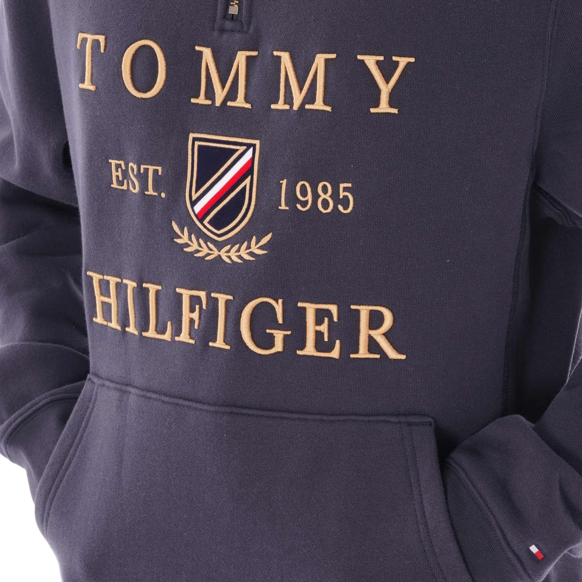 Tommy Hilfiger Icon Logo Mock Neck - Sky Captain