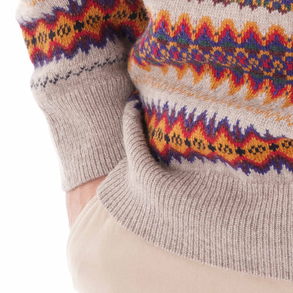 Barbour Fair Isle Crew - Stone