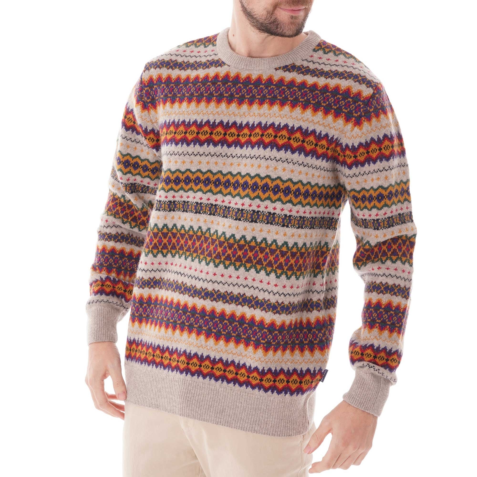 Barbour Fair Isle Crew - Stone