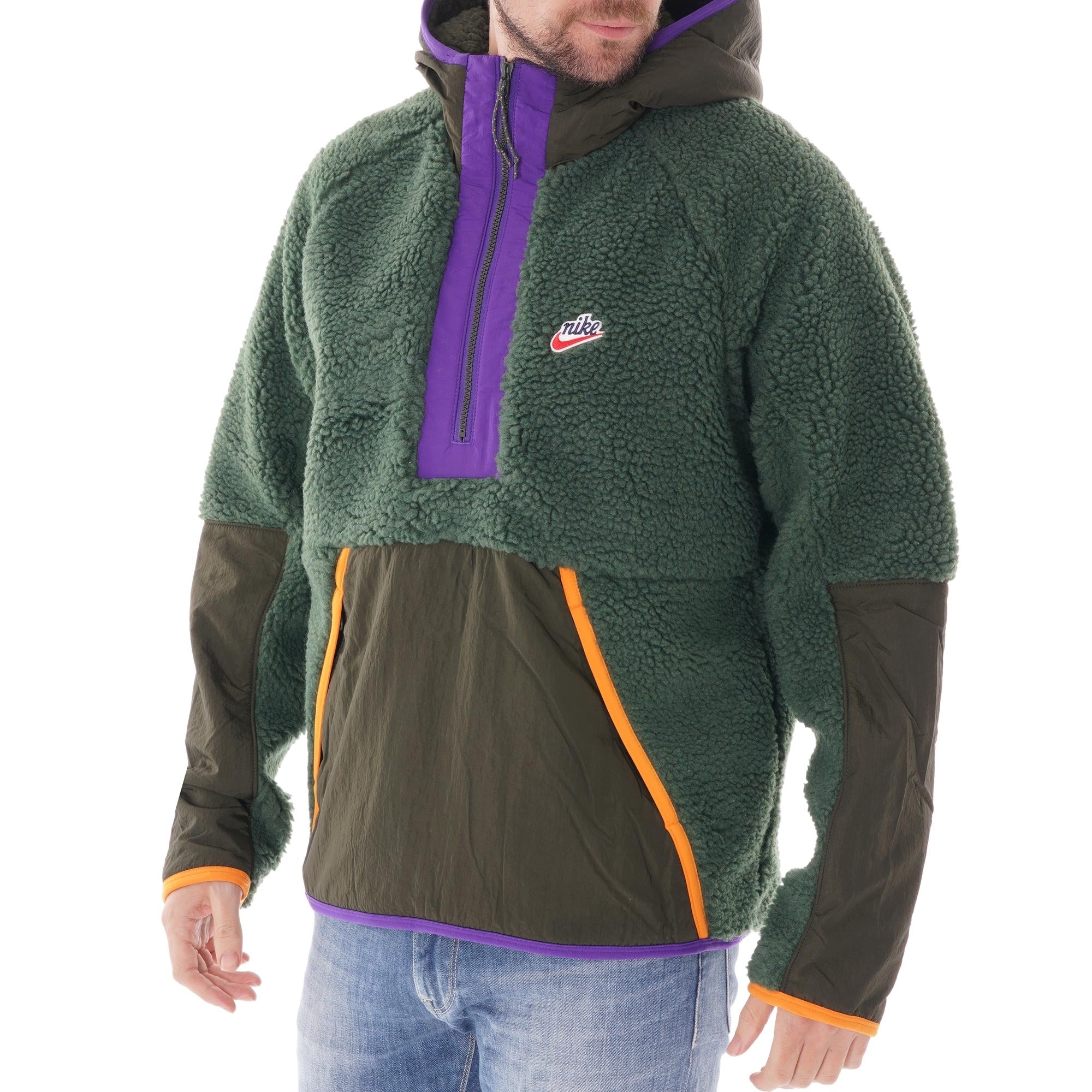 Nike Half-zip Sherpa Hoodie - Green