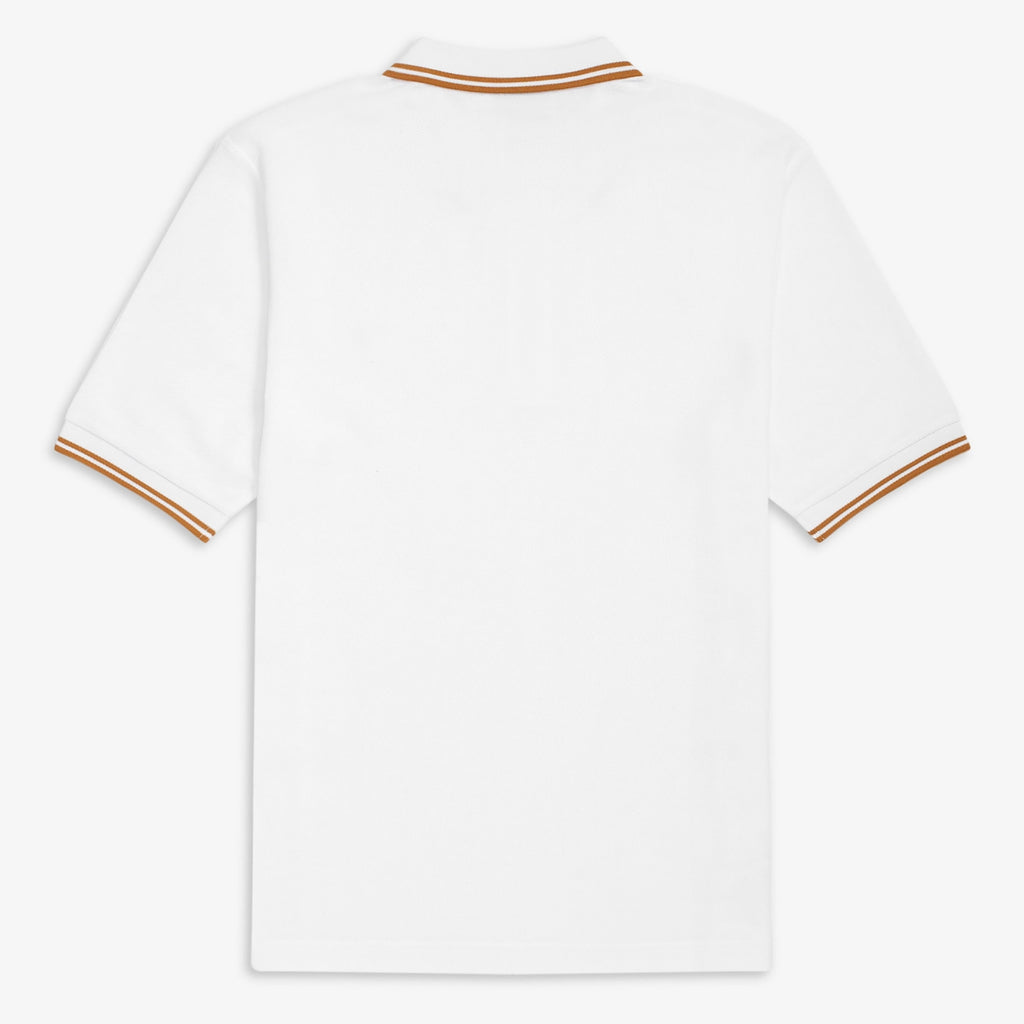 Fred Perry x Miles Kane Zip Textured Polo Shirt - White