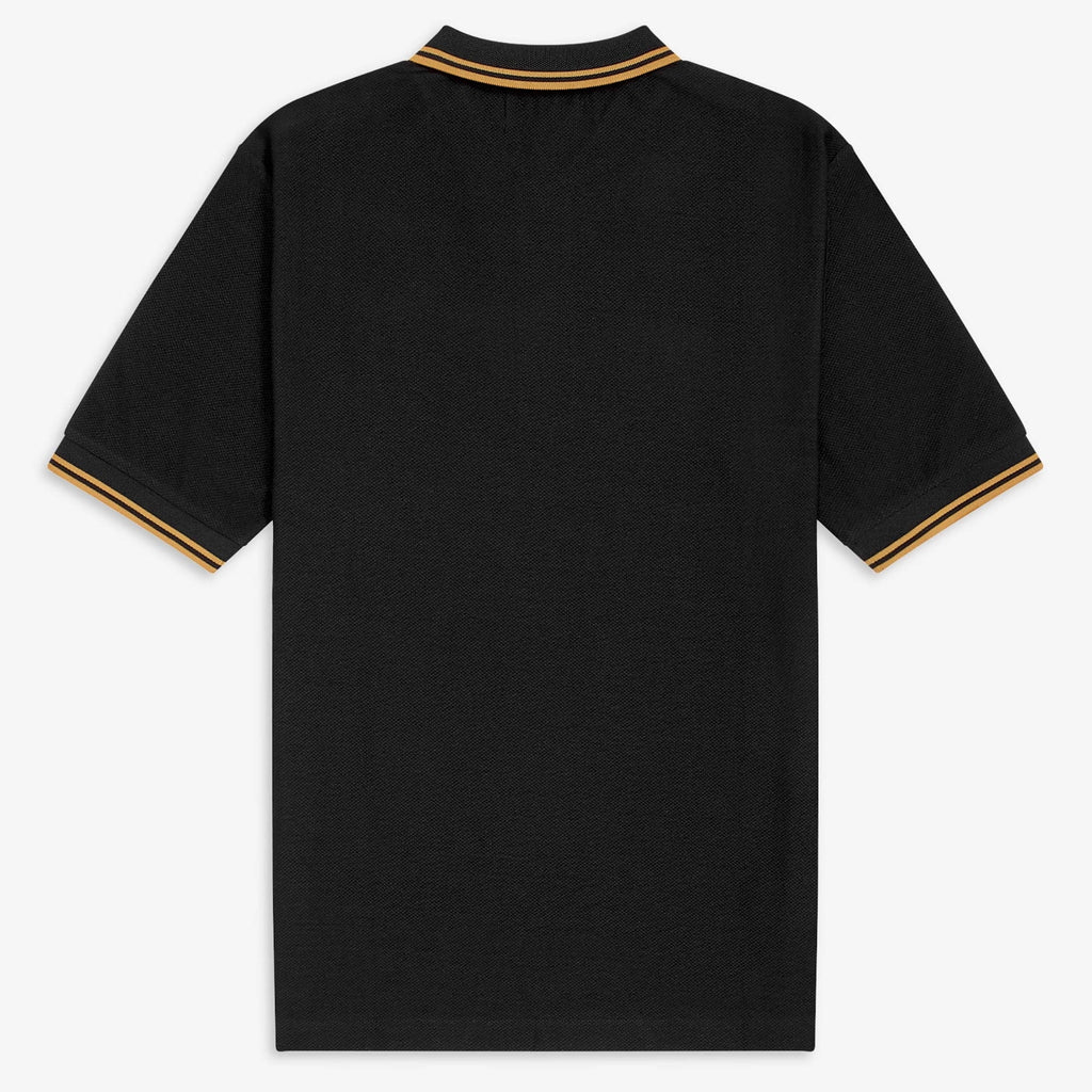 Fred Perry x Miles Kane Textured Pique Polo Shirt - Black