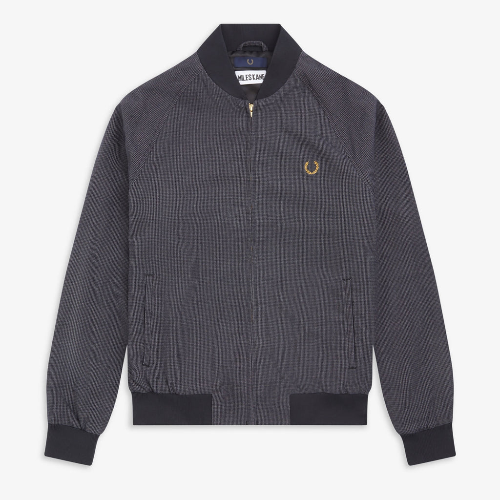 Fred Perry x Miles Kane Houndstooth Bomber Jacket - Gunmetal