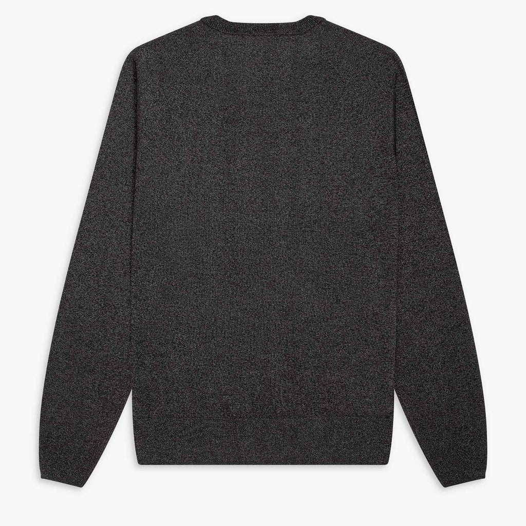 Fred Perry x Miles Kane Metallic V-Neck Jumper - Gunmetal