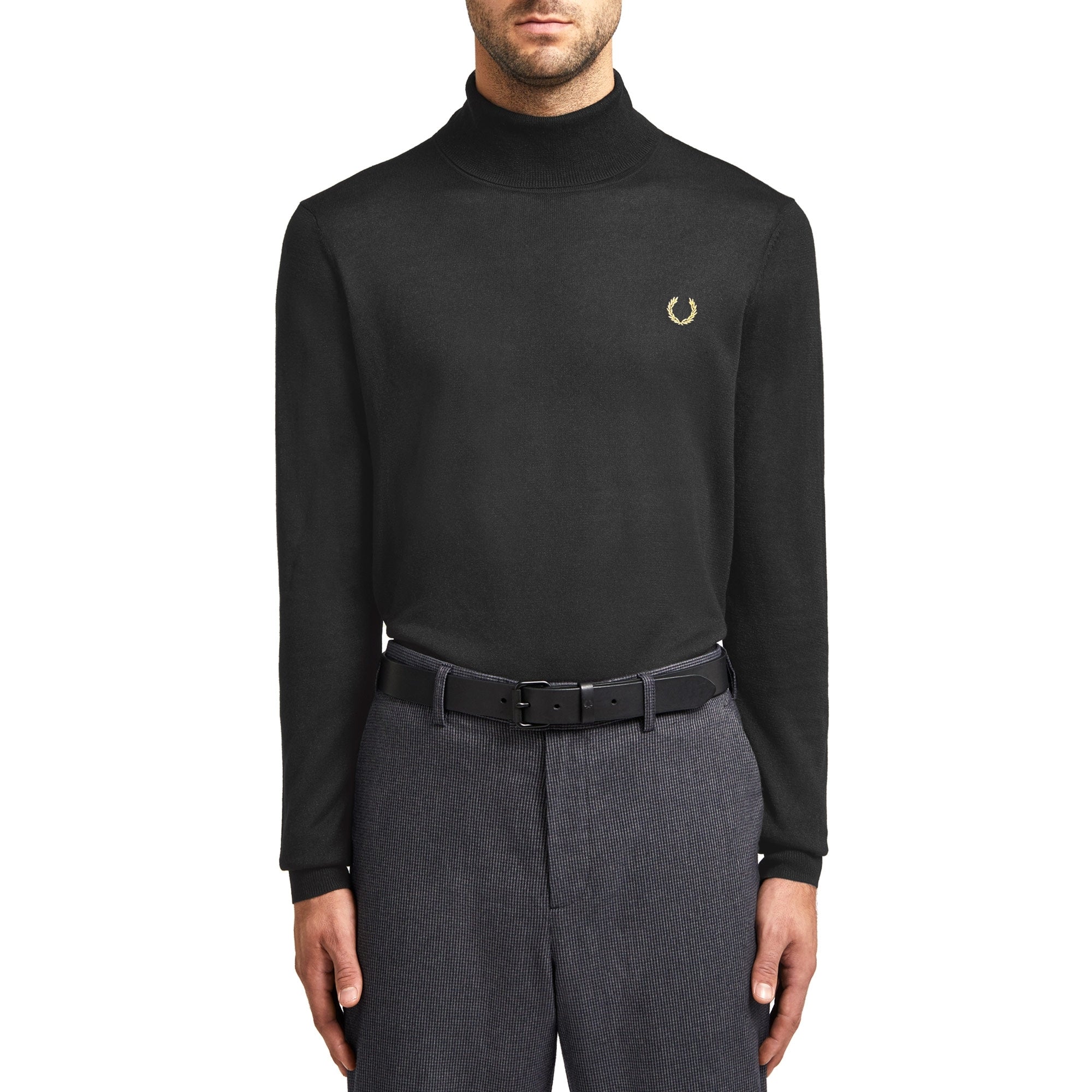 Fred Perry x Miles Kane Rollneck Jumper - Black