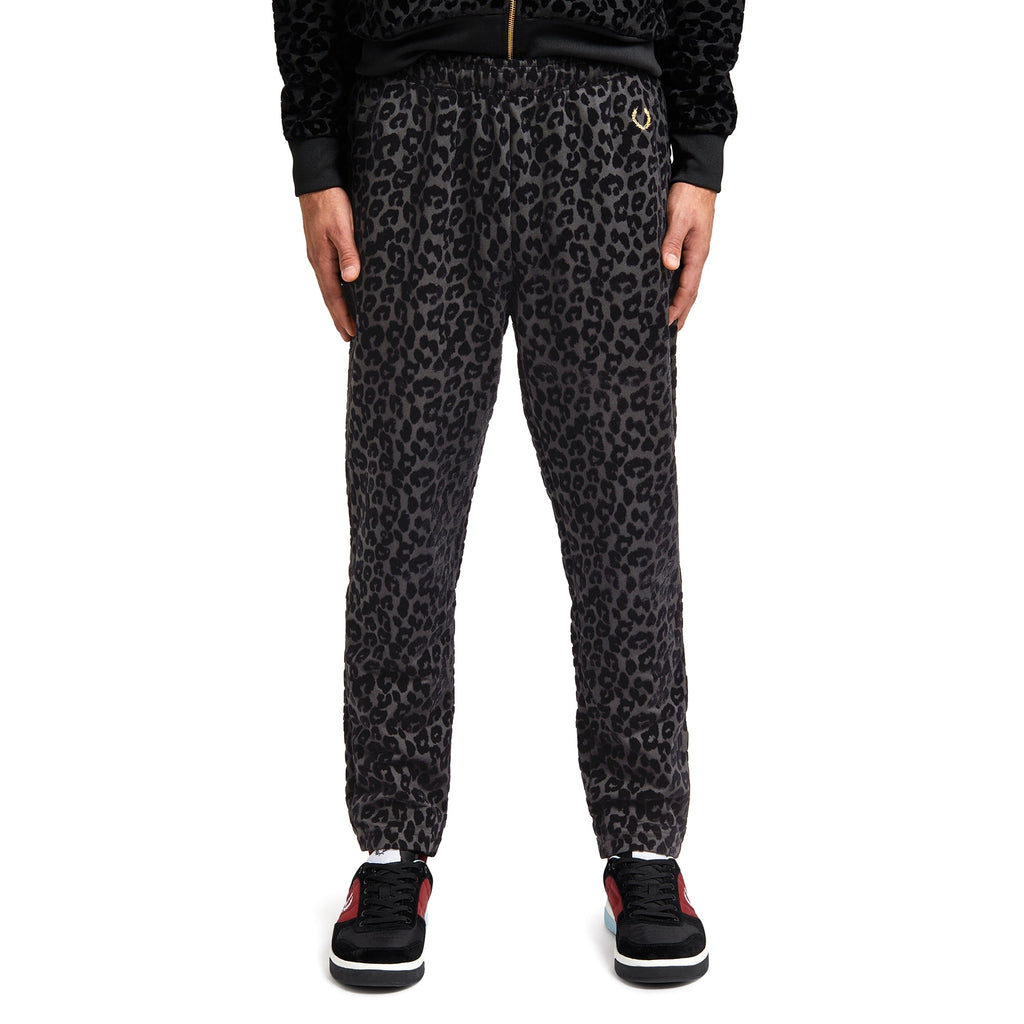 Fred Perry x Miles Kane Leopard Trackpant - Black