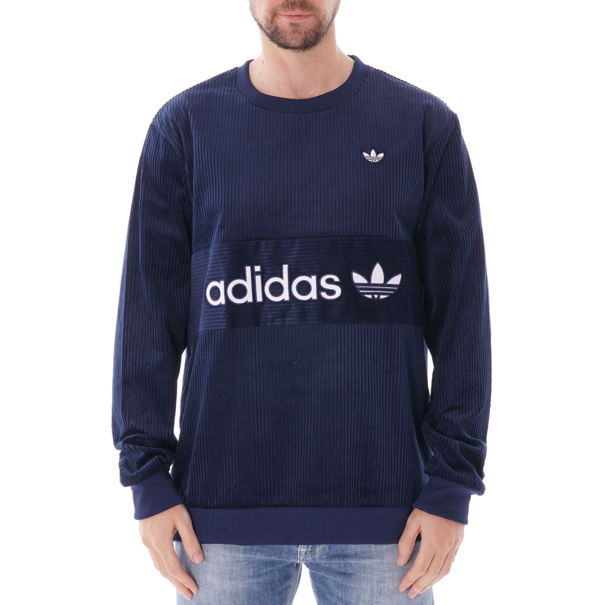 Adidas Originals Corduroy Sweatshirt - Night Indigo
