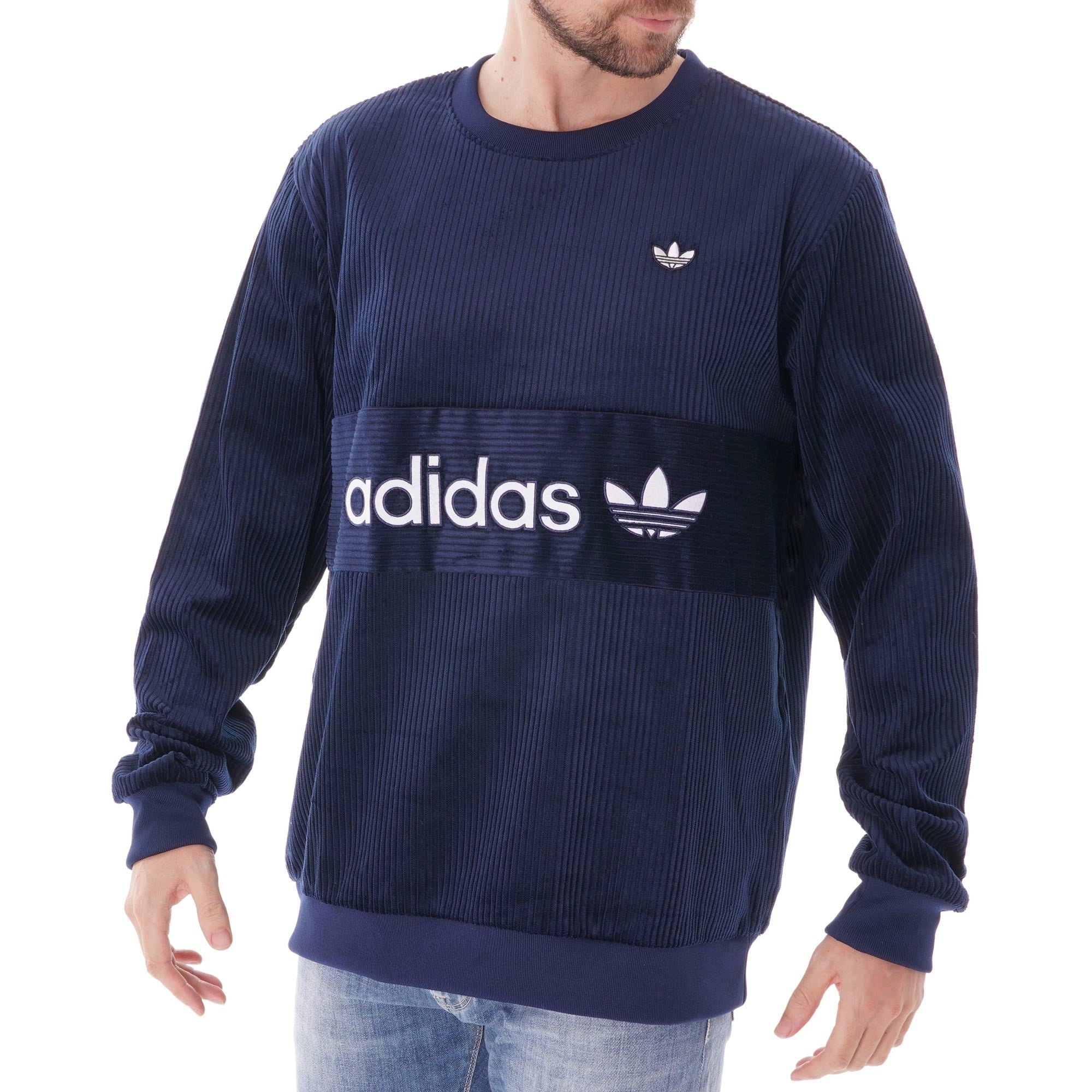Adidas Originals Corduroy Sweatshirt - Night Indigo