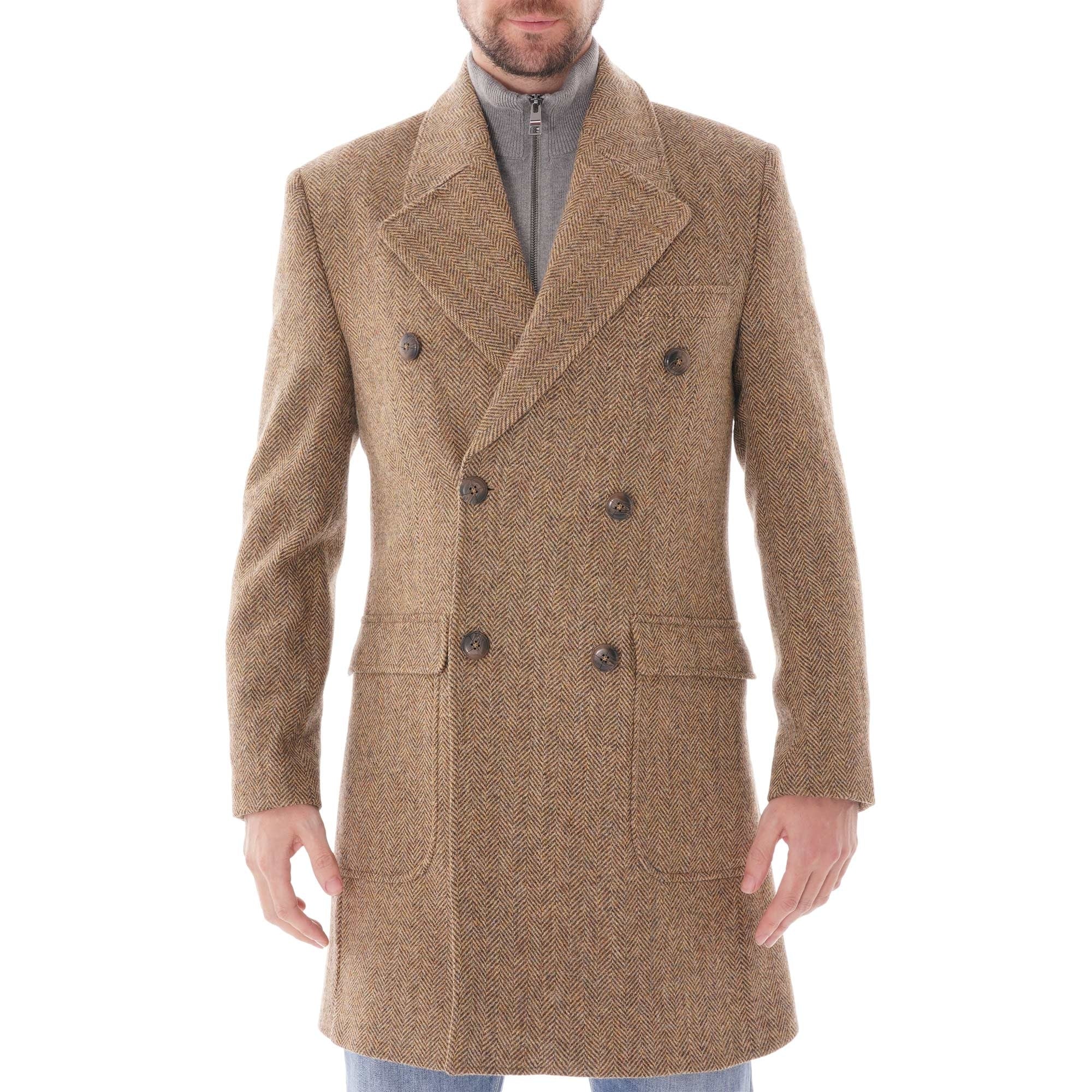 Gibson London Vintage Inspired Herringbone Coat - Gold