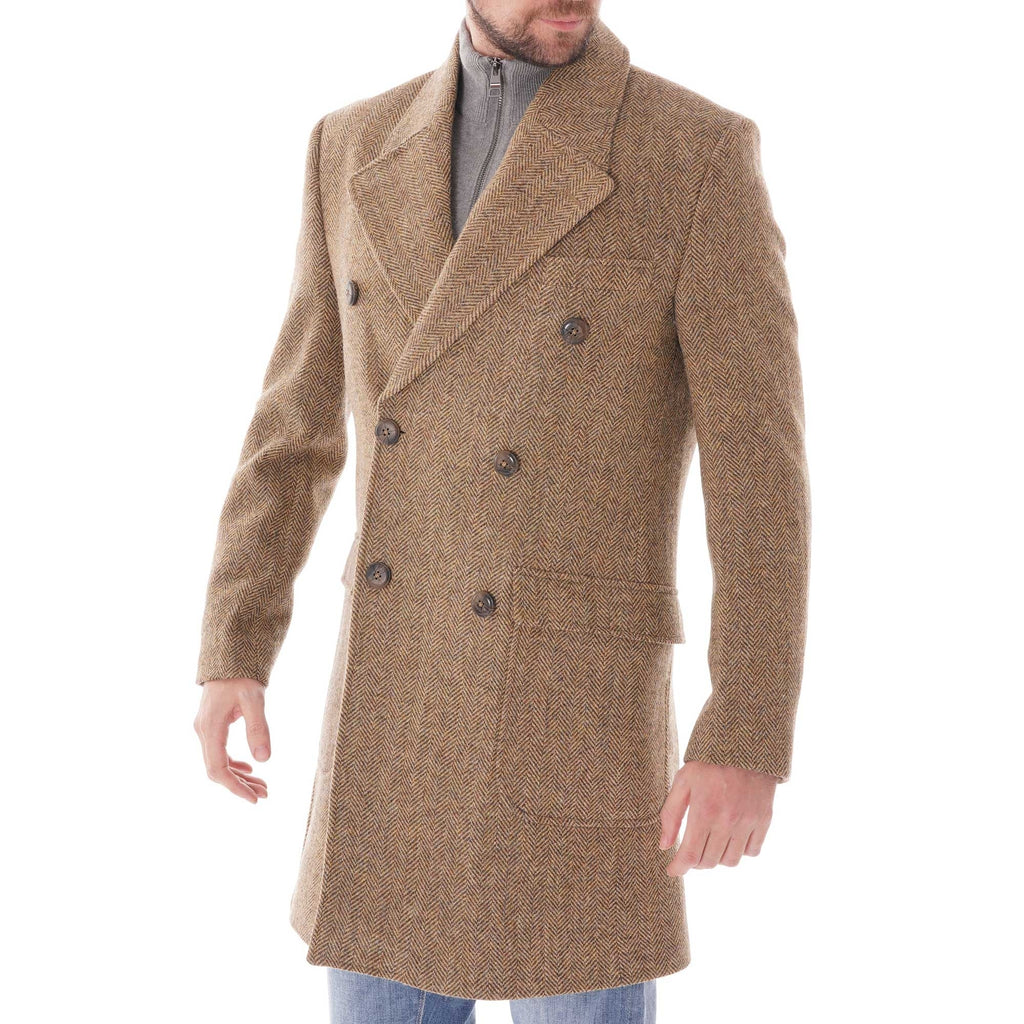Gibson London Vintage Inspired Herringbone Coat - Gold
