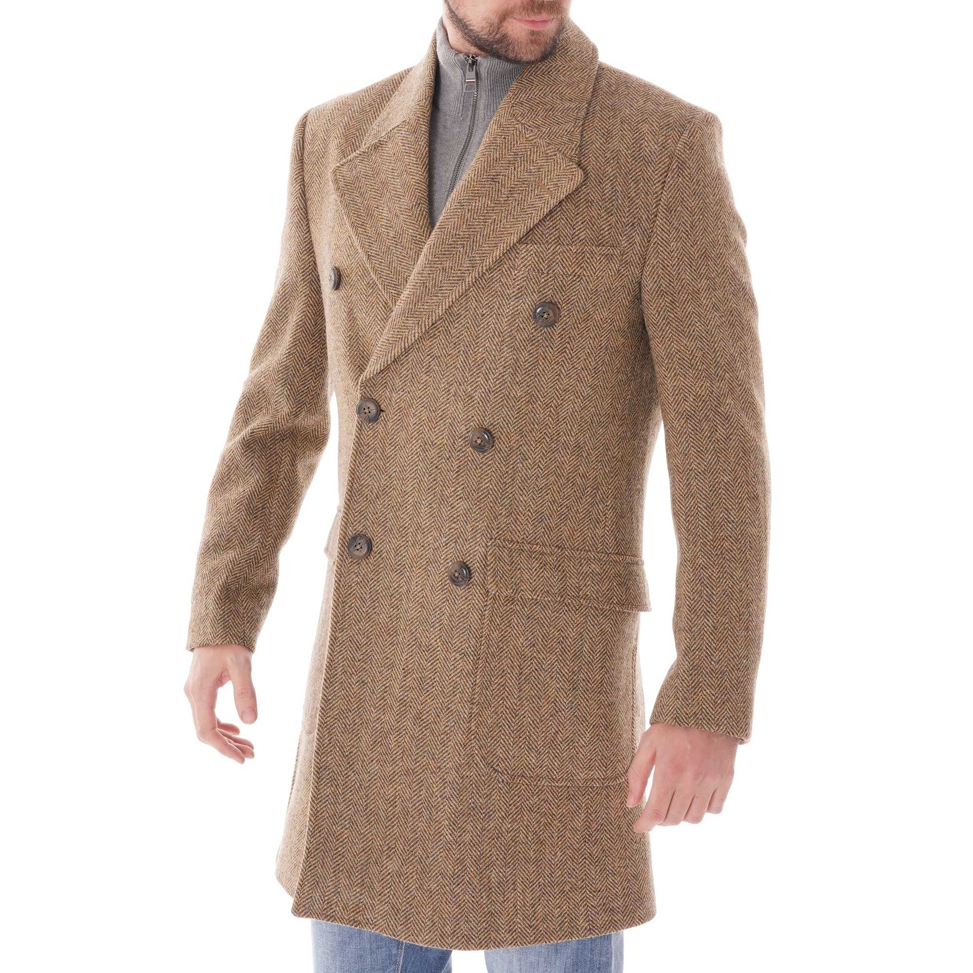 Gibson London Vintage Inspired Herringbone Coat - Gold