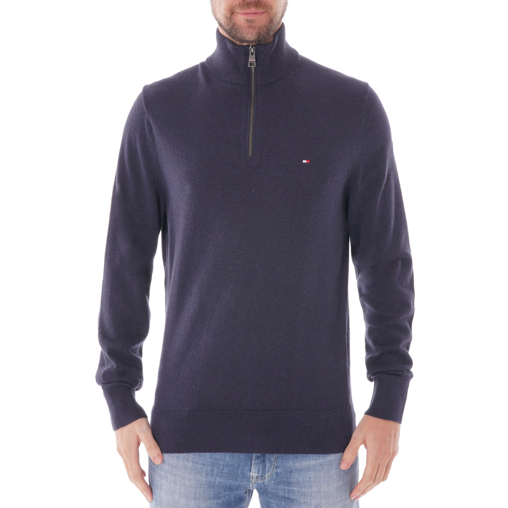 Tommy Hilfiger Half Zip Sweat - Sky Captain