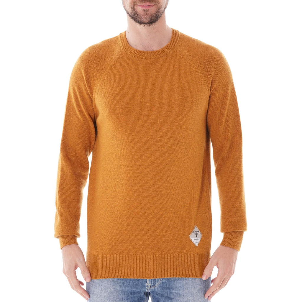 Barbour Beacon Lambswool Crew Neck Sweater - Copper