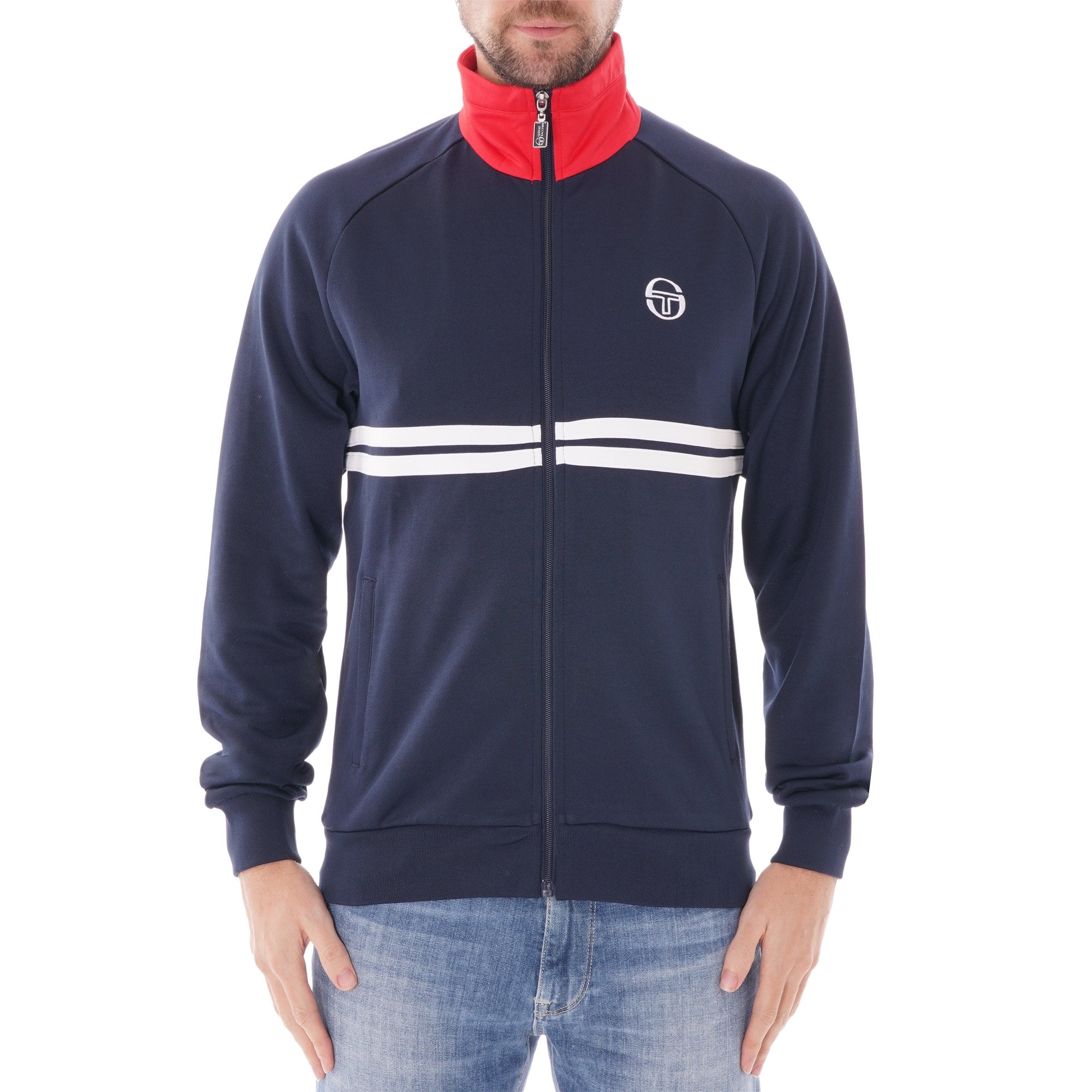 Sergio Tacchini Dallas Track Top - Navy & White
