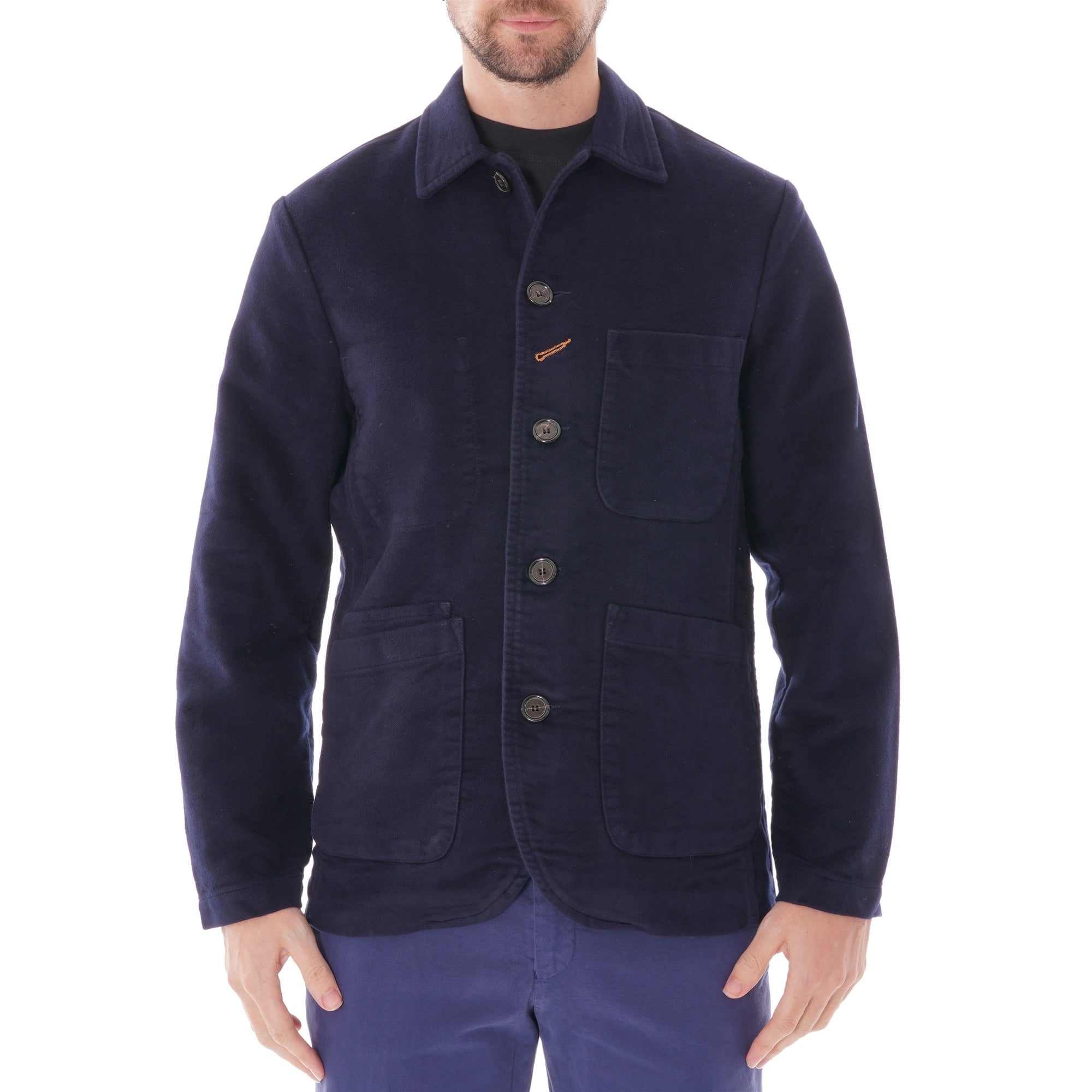 Universal Works Moleskin Bakers Jacket - Navy