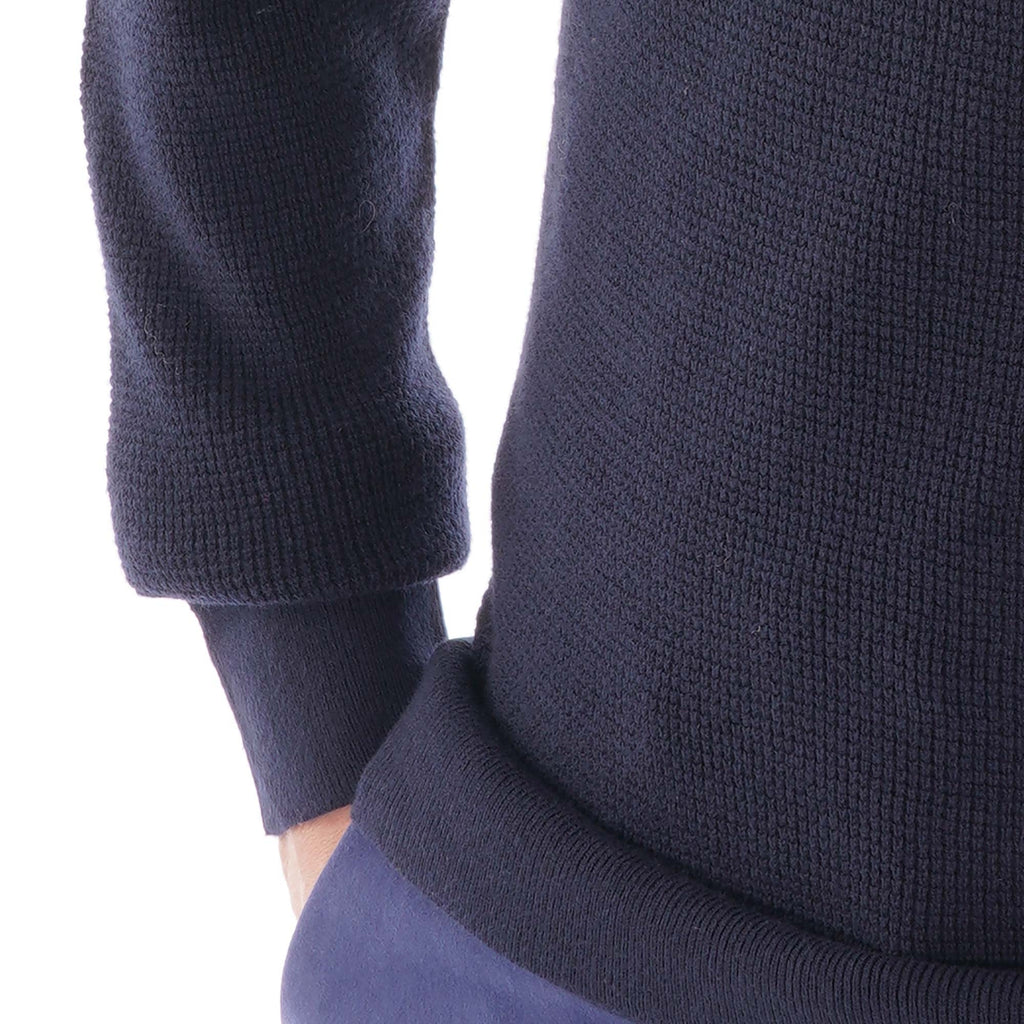 Tommy Hilfiger Half Zip Shoulder Patch Jumper - Sky Captain