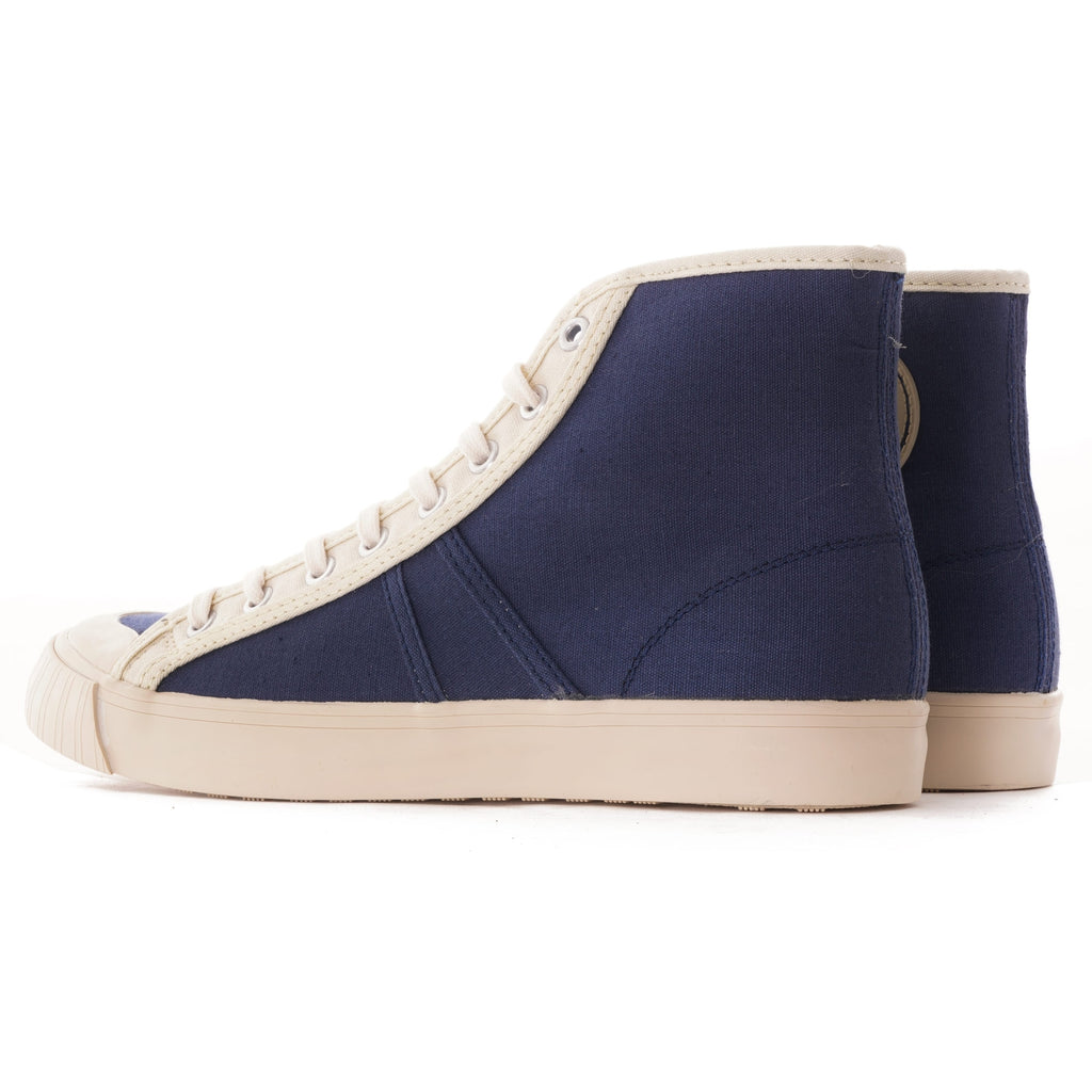 Colchester Rubber Co. National Treasure Contrast High Top - Navy/Ecru