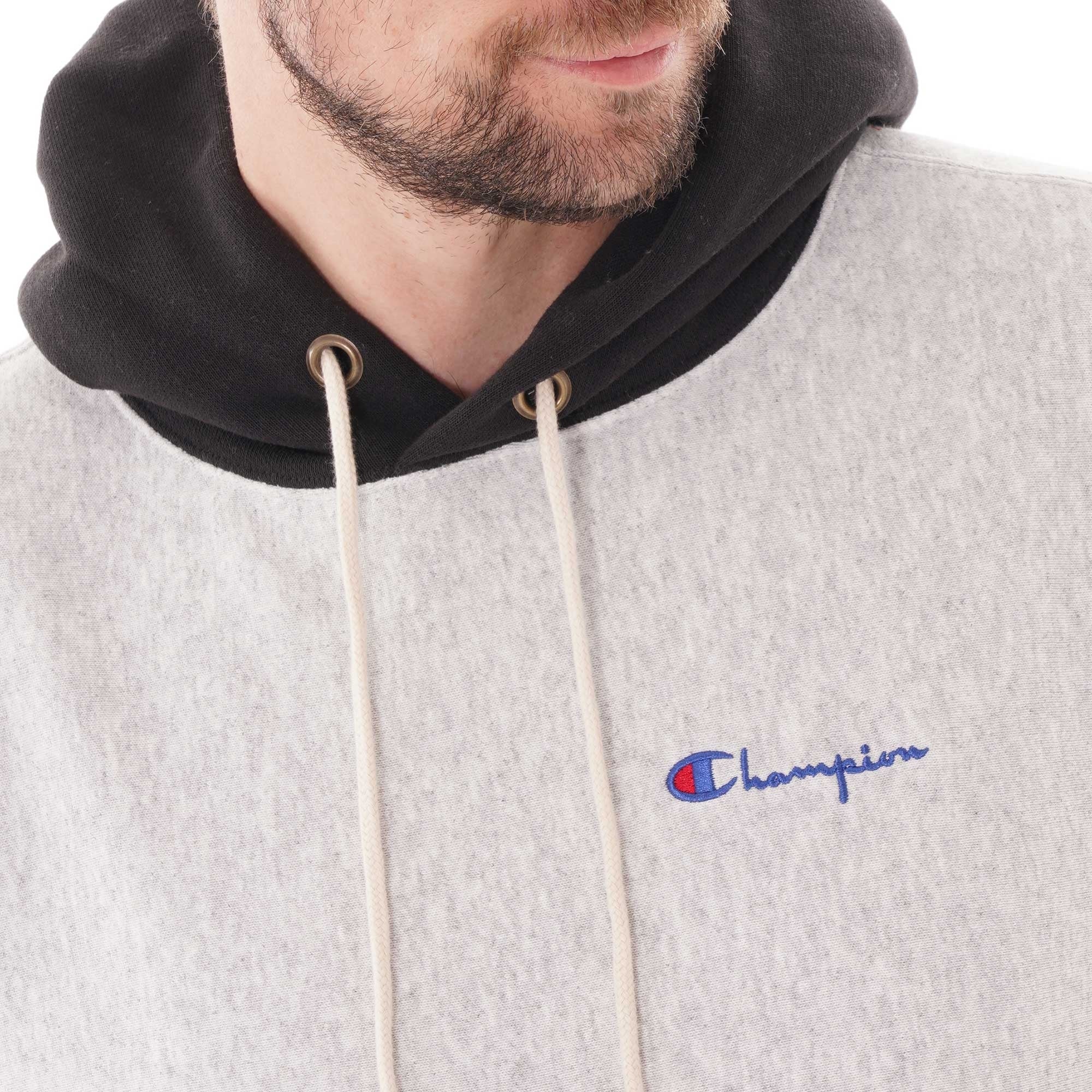 Champion Oversized Contrast Hoodie - Grey