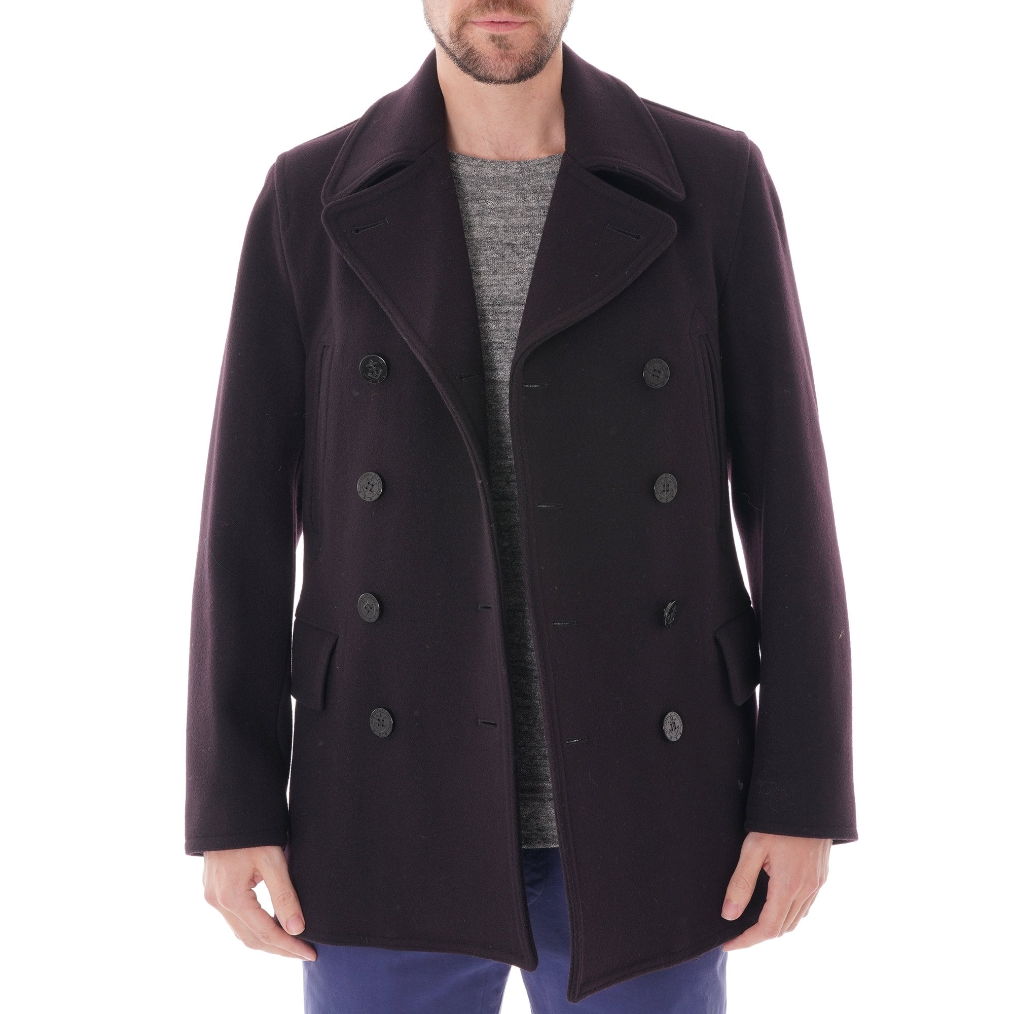 Gloverall Churchill Reefer Wool Coat (Navy) MC7690EM – Dandy Fellow